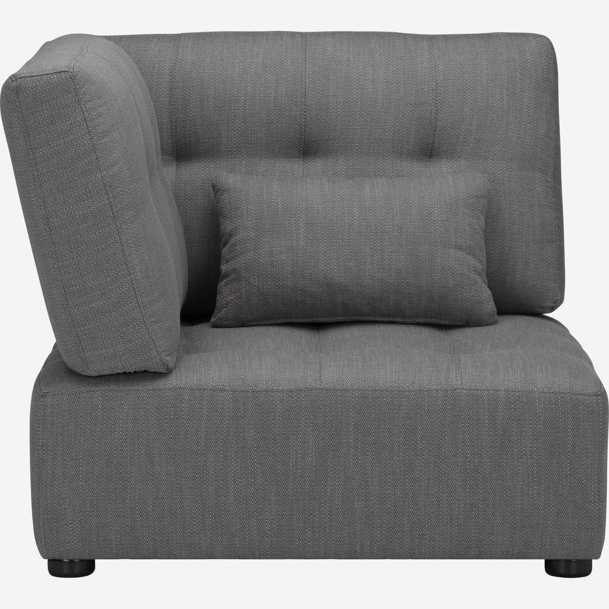 Sillón rinconero izquierda en tela-gris ratón