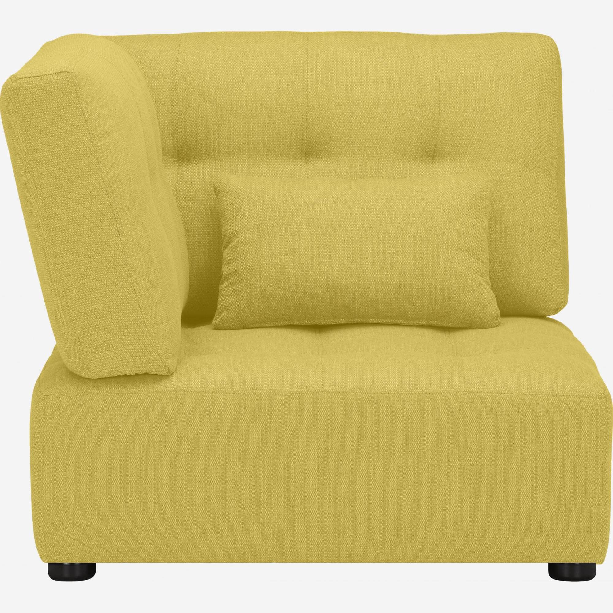 Fabric left angle chair - Mustard yellow