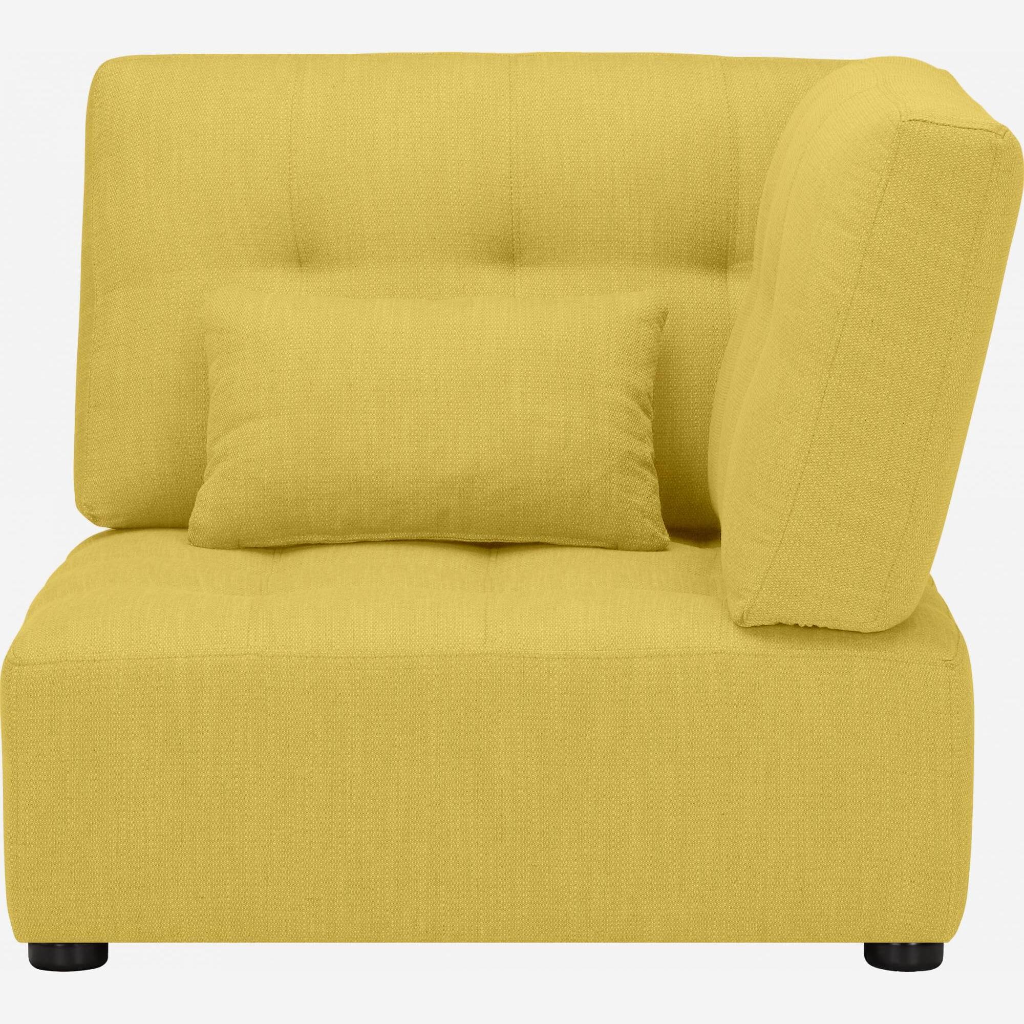 Fabric right angle chair - Mustard yellow