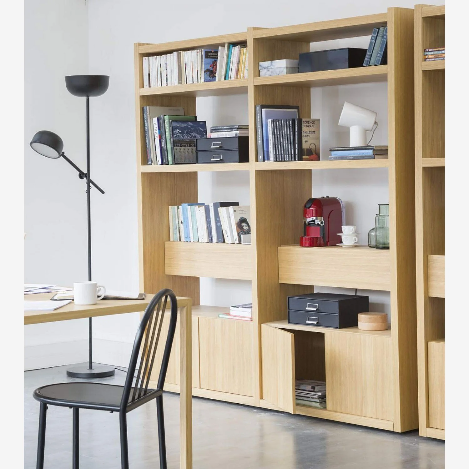 Extension grand modèle pour bibliothèque en chêne - Design by Hélèna Pille - 3