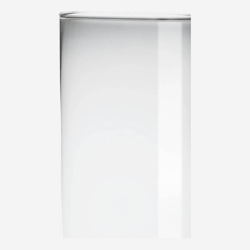 Vase cylindrique en verre - 10 x 30 cm  - Transparent