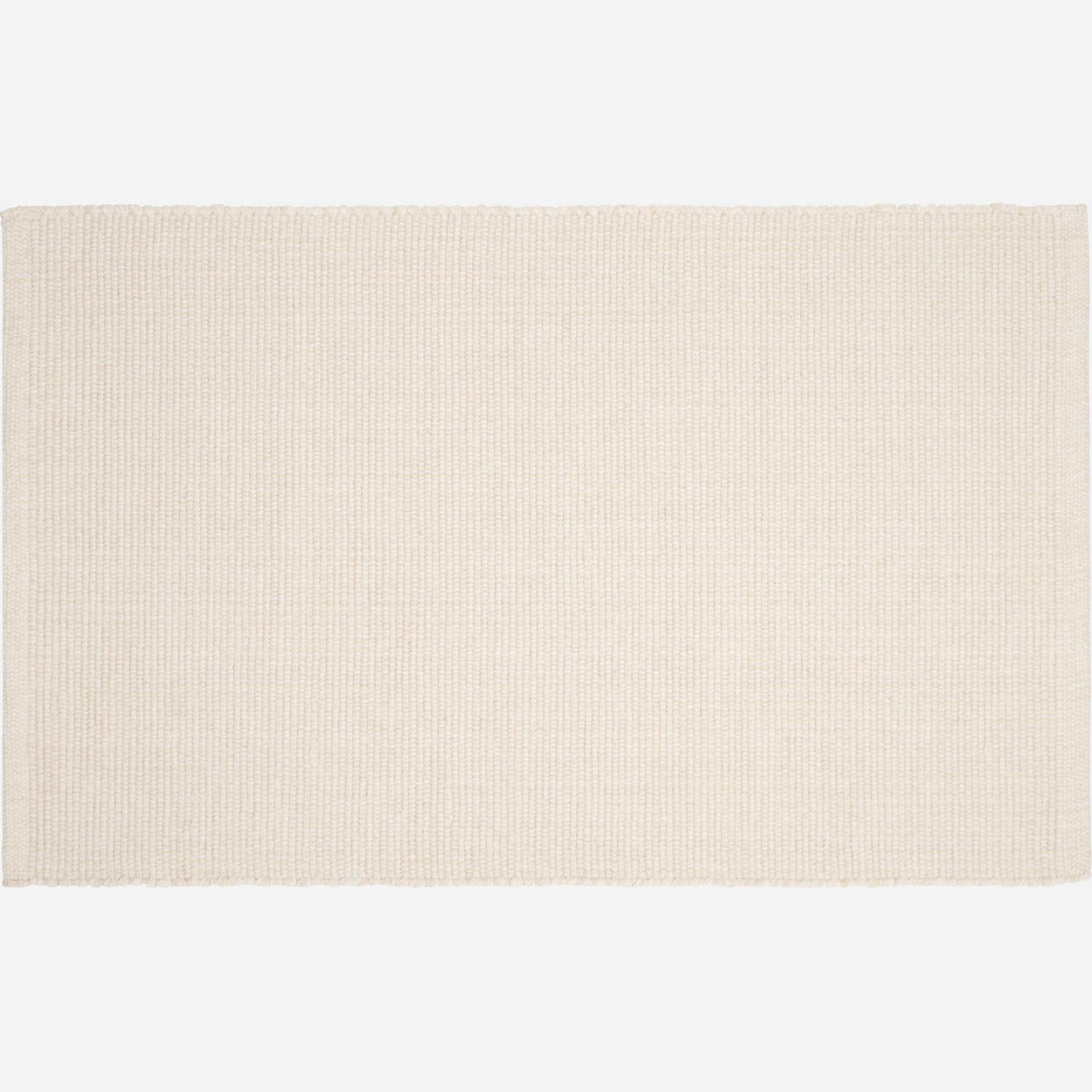 Flach gewebter Teppich, 60x90cm, aus Baumwolle, beige