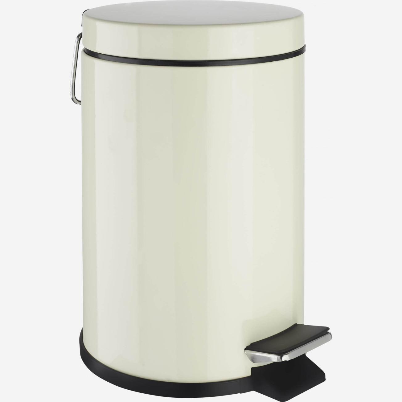 Steel round bin - 3L - Matte white