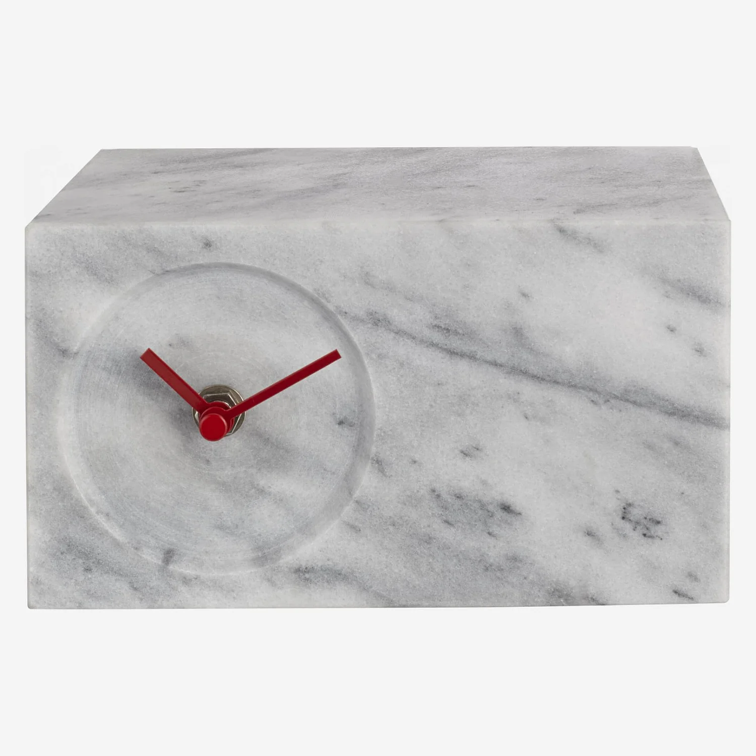 Horloge à poser en marbre - Blanc - 1