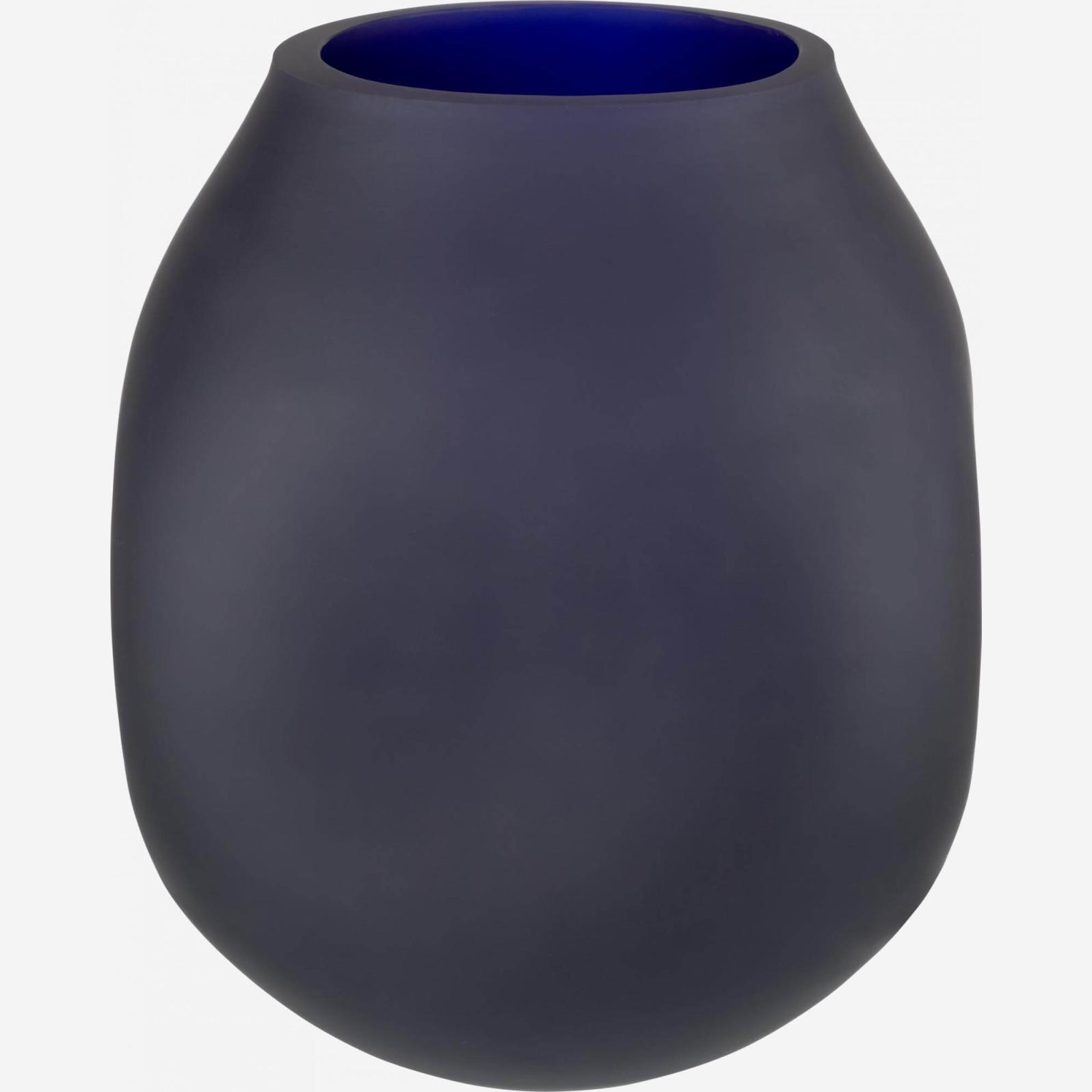 GITA/ MATT BLUE ROUND VASE 