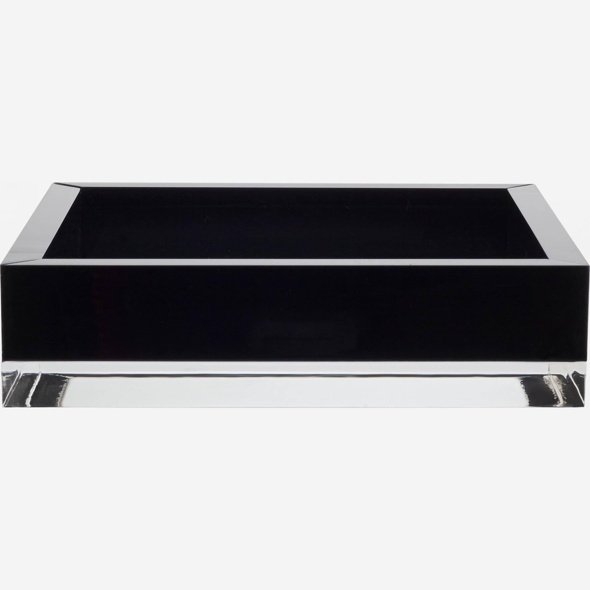 GARRETT/ BLACK ACRYLIC SOAP DISH 