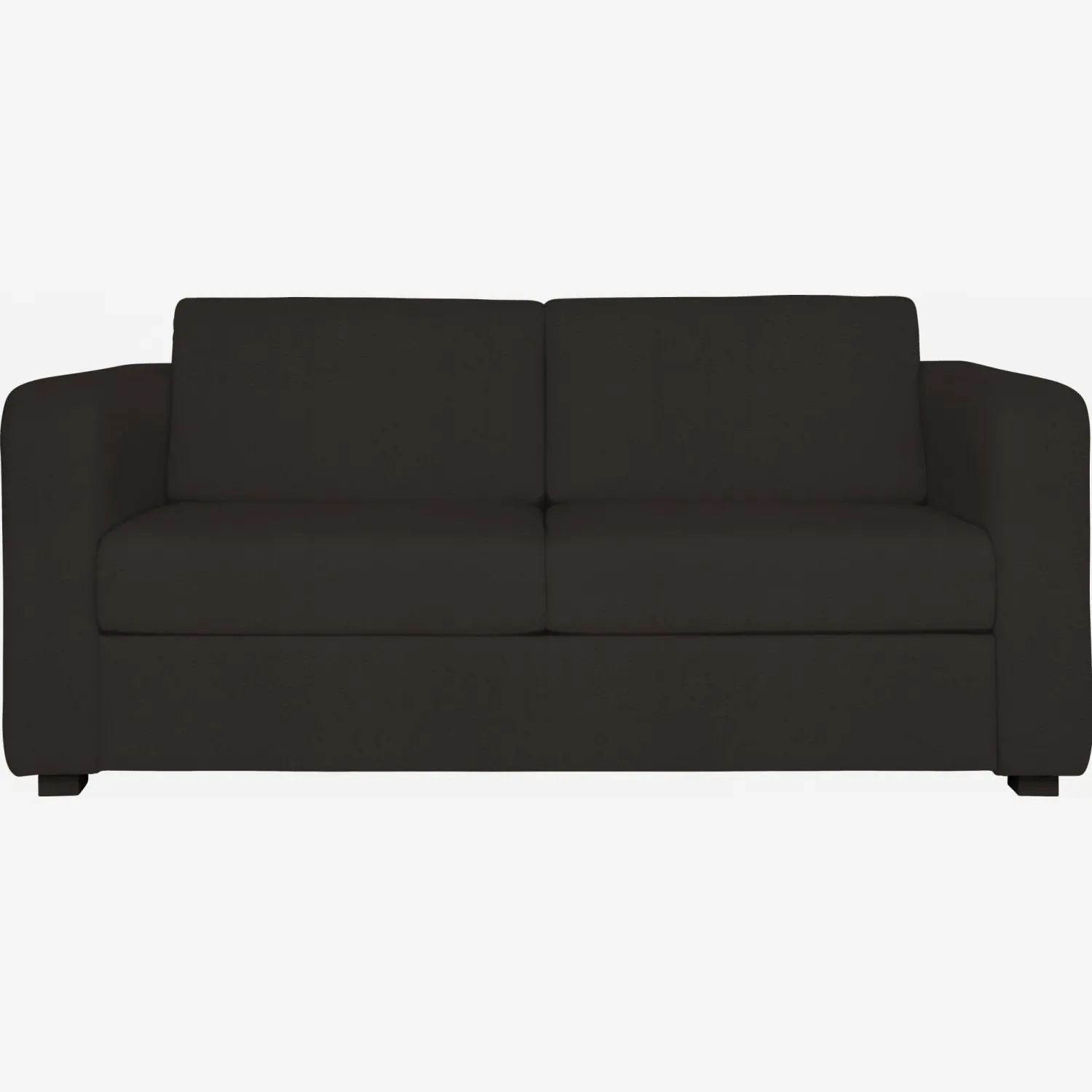 Canapé compact en cuir - Brun