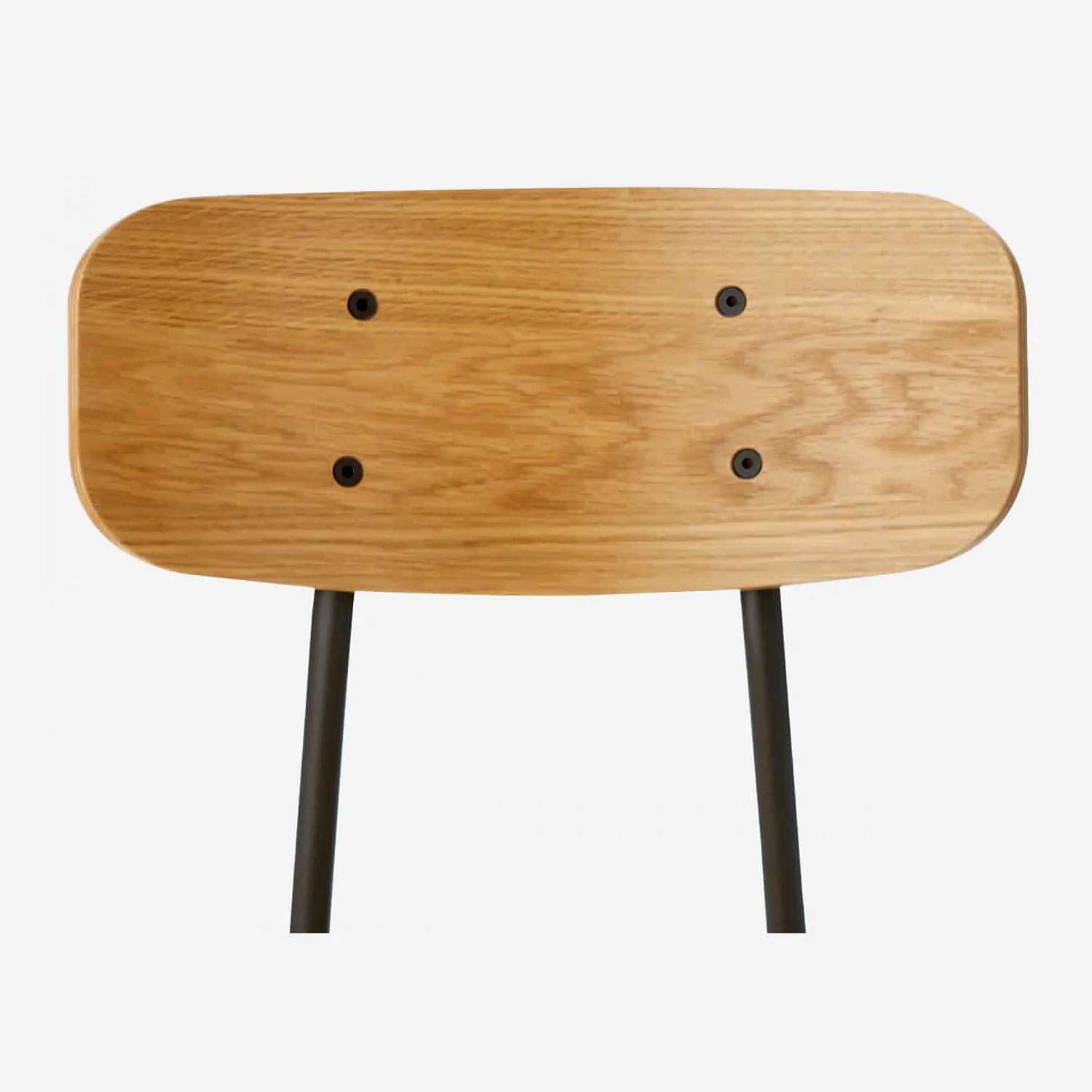 Chaise en chêne et pieds en acier laqué - Anthracite - 2