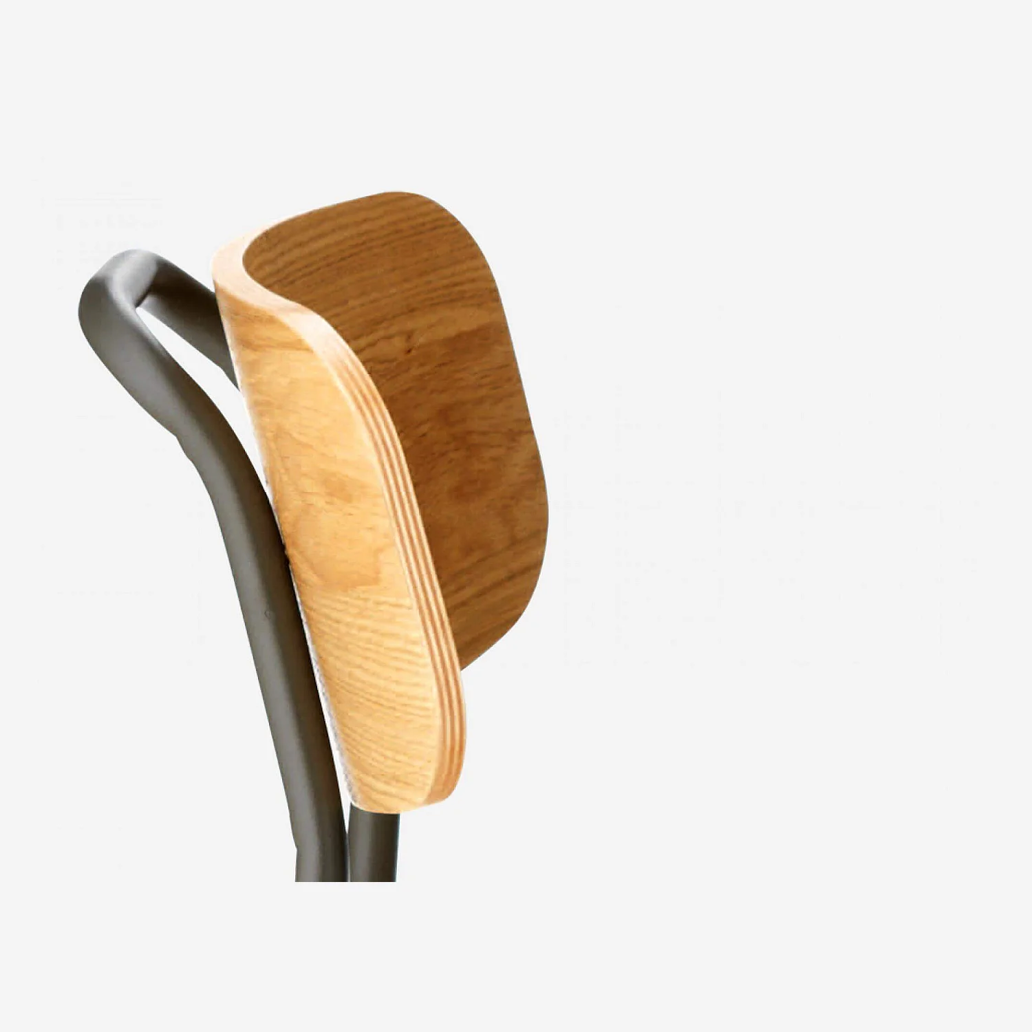 Chaise en chêne et pieds en acier laqué - Anthracite - 4