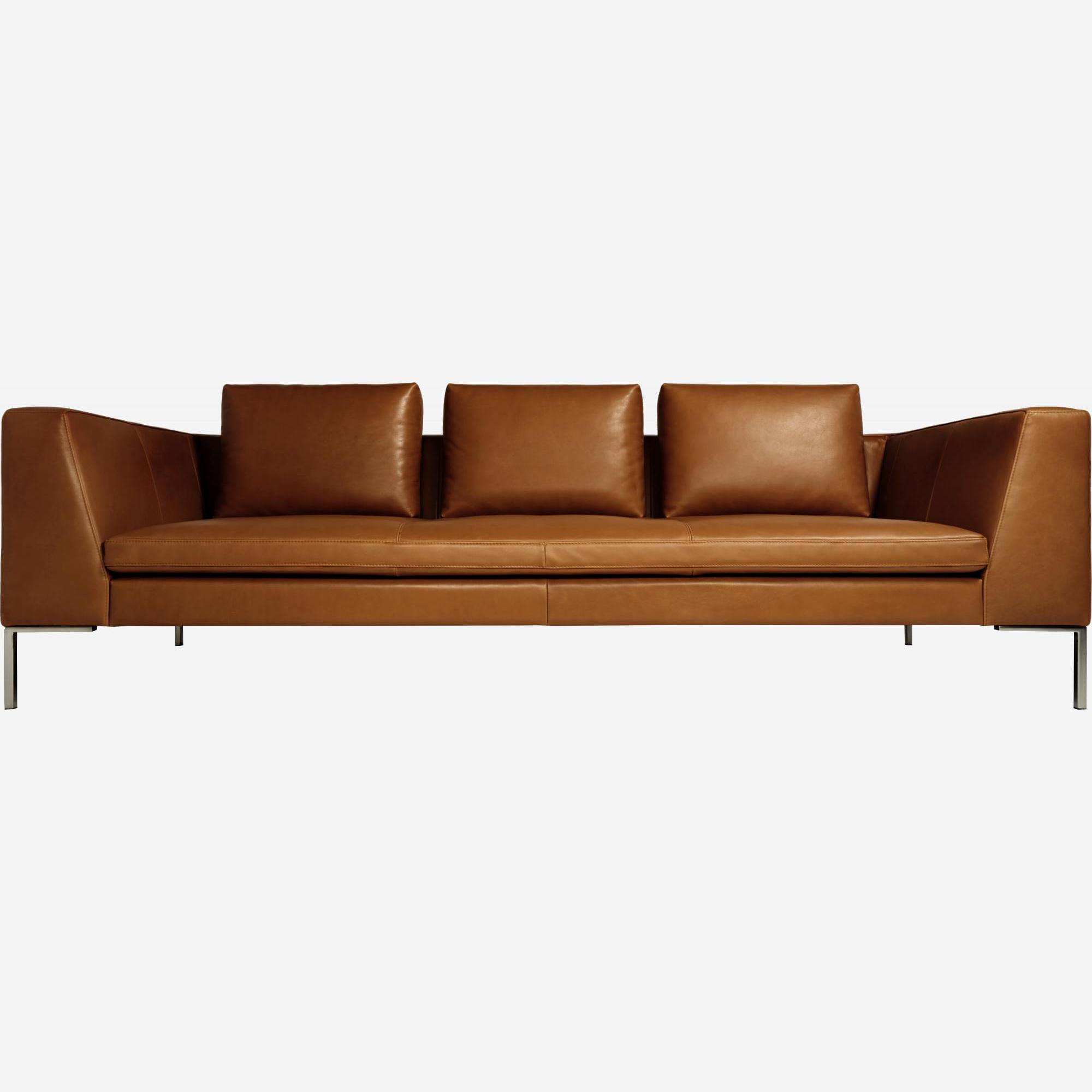 3-Sitzer-Sofa aus Vintage-Leder - Cognacbraun