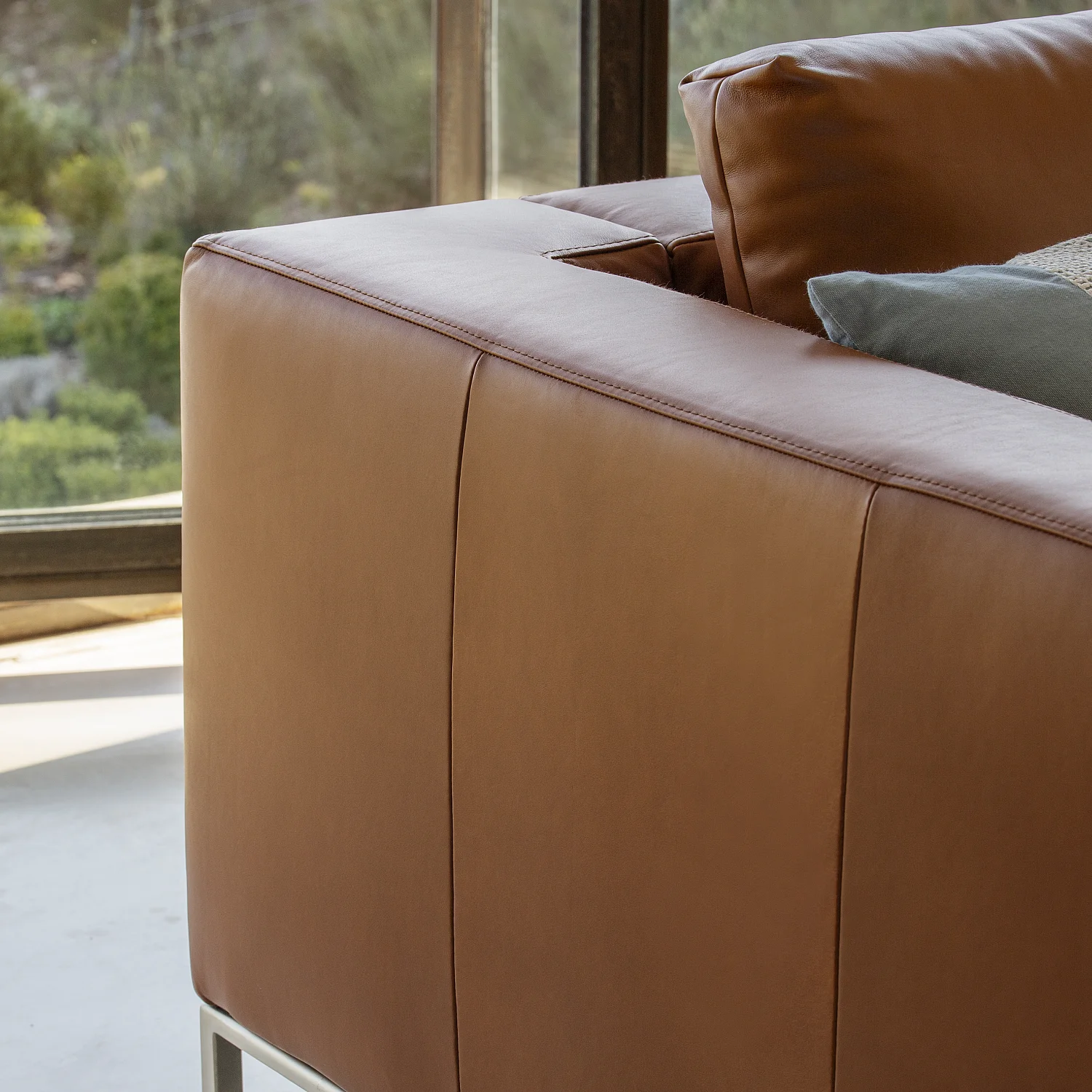 3-Sitzer-Sofa aus Vintage-Leder - Cognacbraun - 6