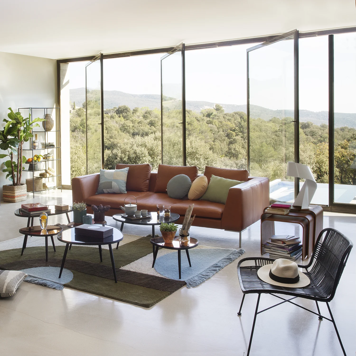 3-Sitzer-Sofa aus Vintage-Leder - Cognacbraun - 1