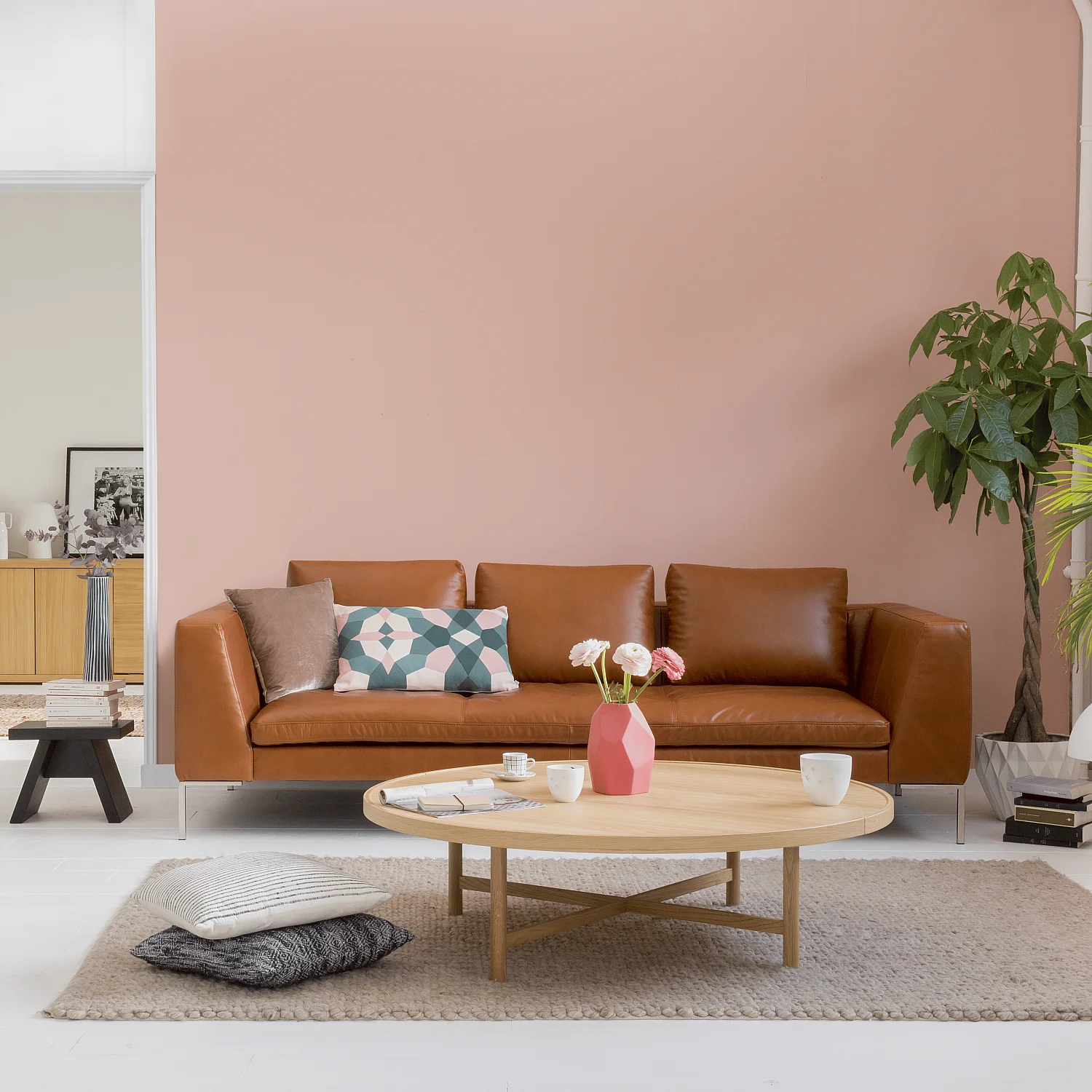 3-Sitzer-Sofa aus Vintage-Leder - Cognacbraun - 8