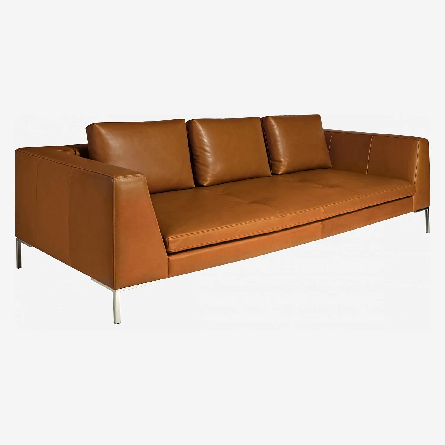 3-Sitzer-Sofa aus Vintage-Leder - Cognacbraun - 5