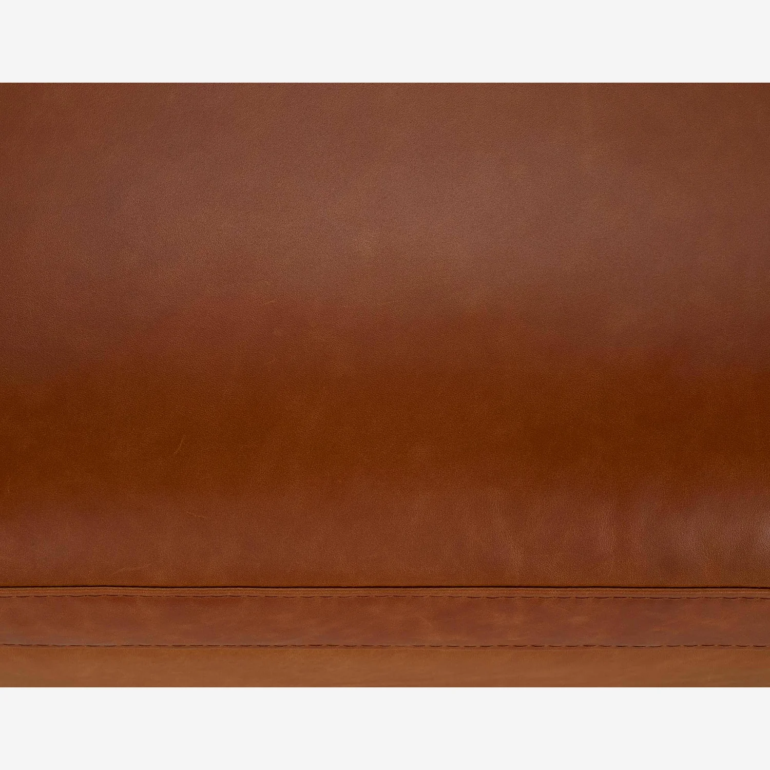 Repose-pieds en cuir Vintage Leather - Marron cognac - 3