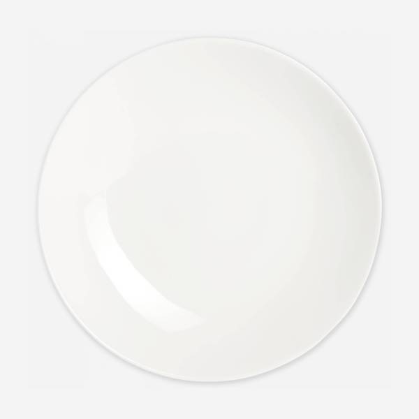 Porcelain deep plate - 25 cm - White