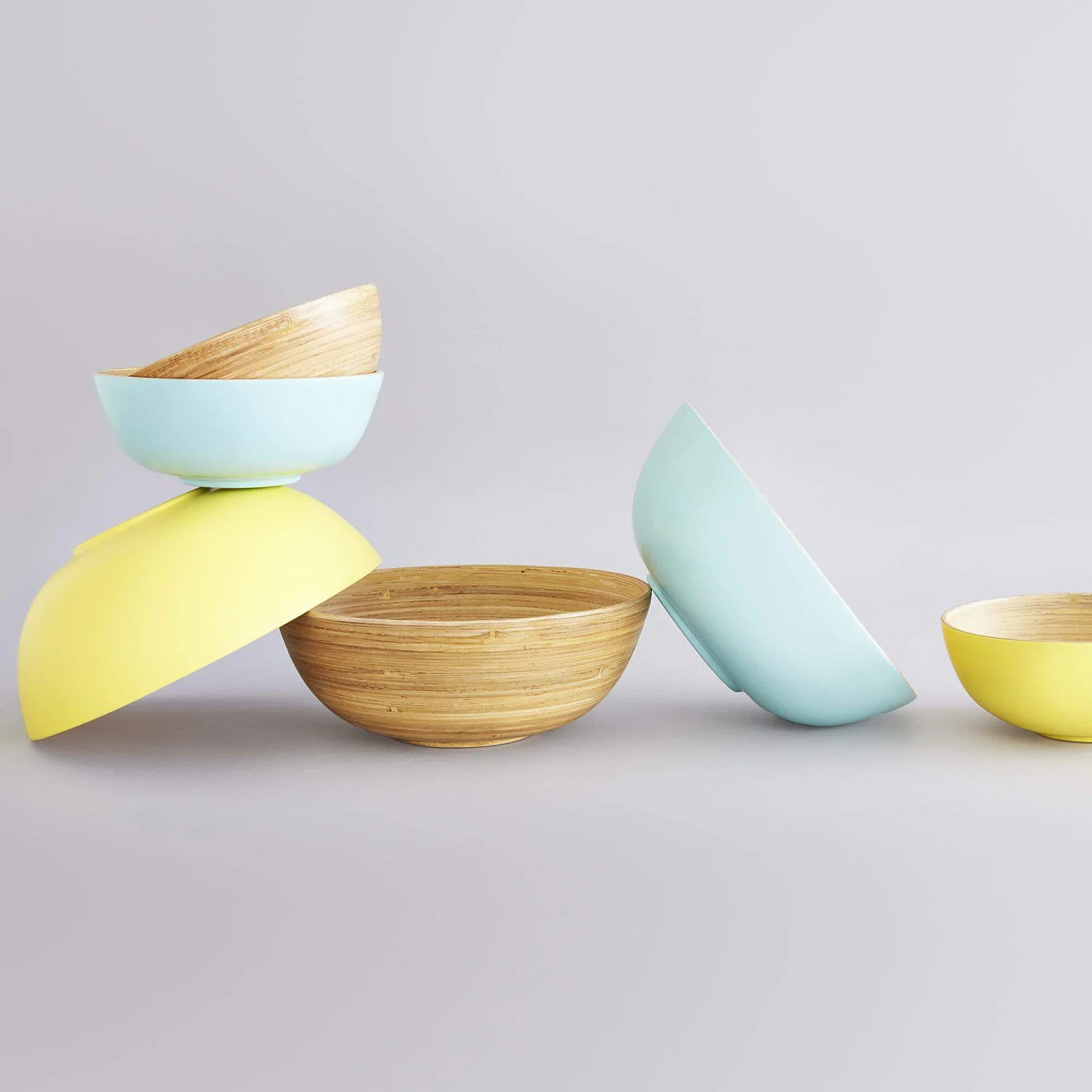 Schüssel aus Bambus - 20 cm - Naturfarben - 3