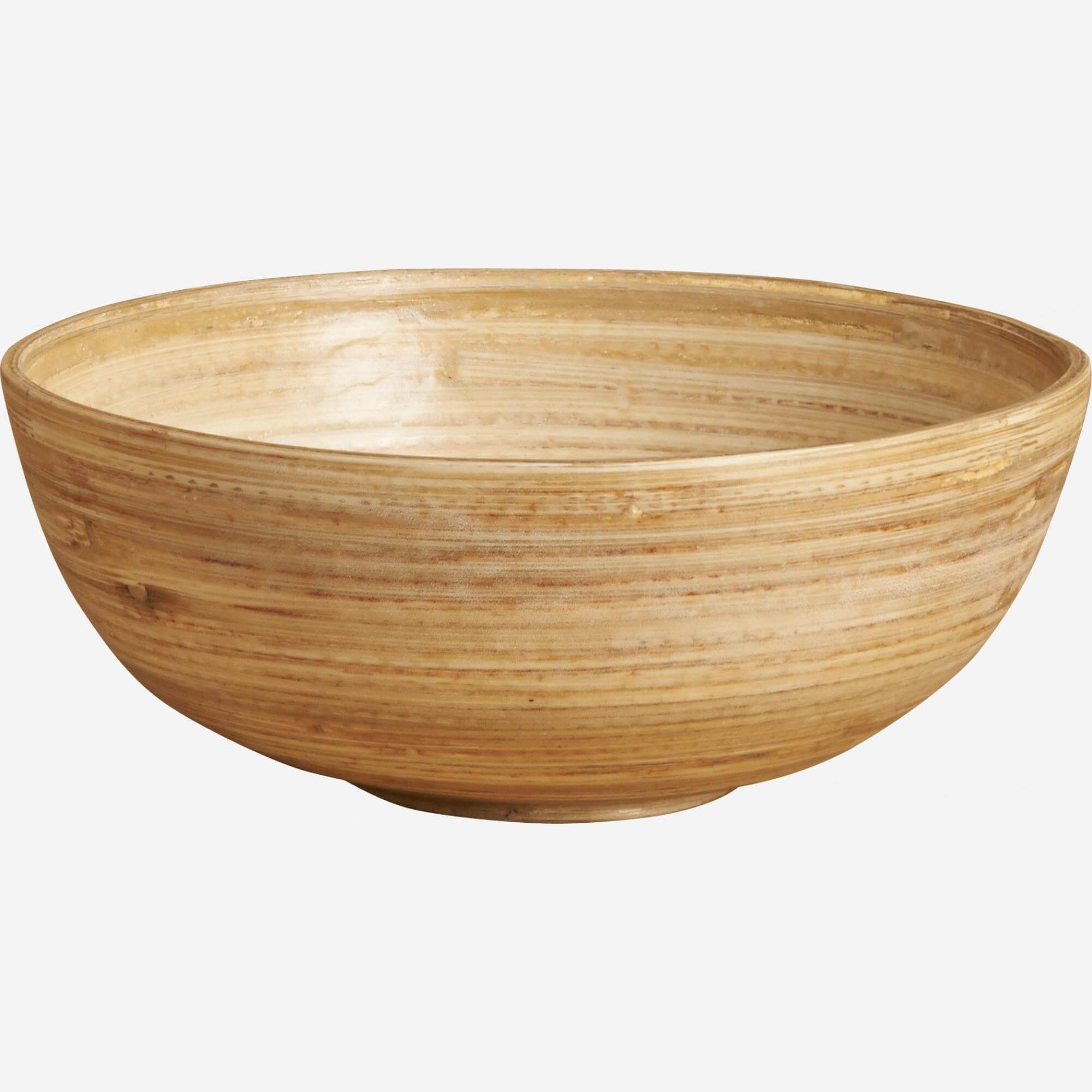 Saladeira em bambu - 15,3 cm - Natural