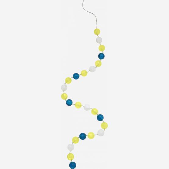 nl(179950) - Guirlande 24 lumières perles jaunes et bleues