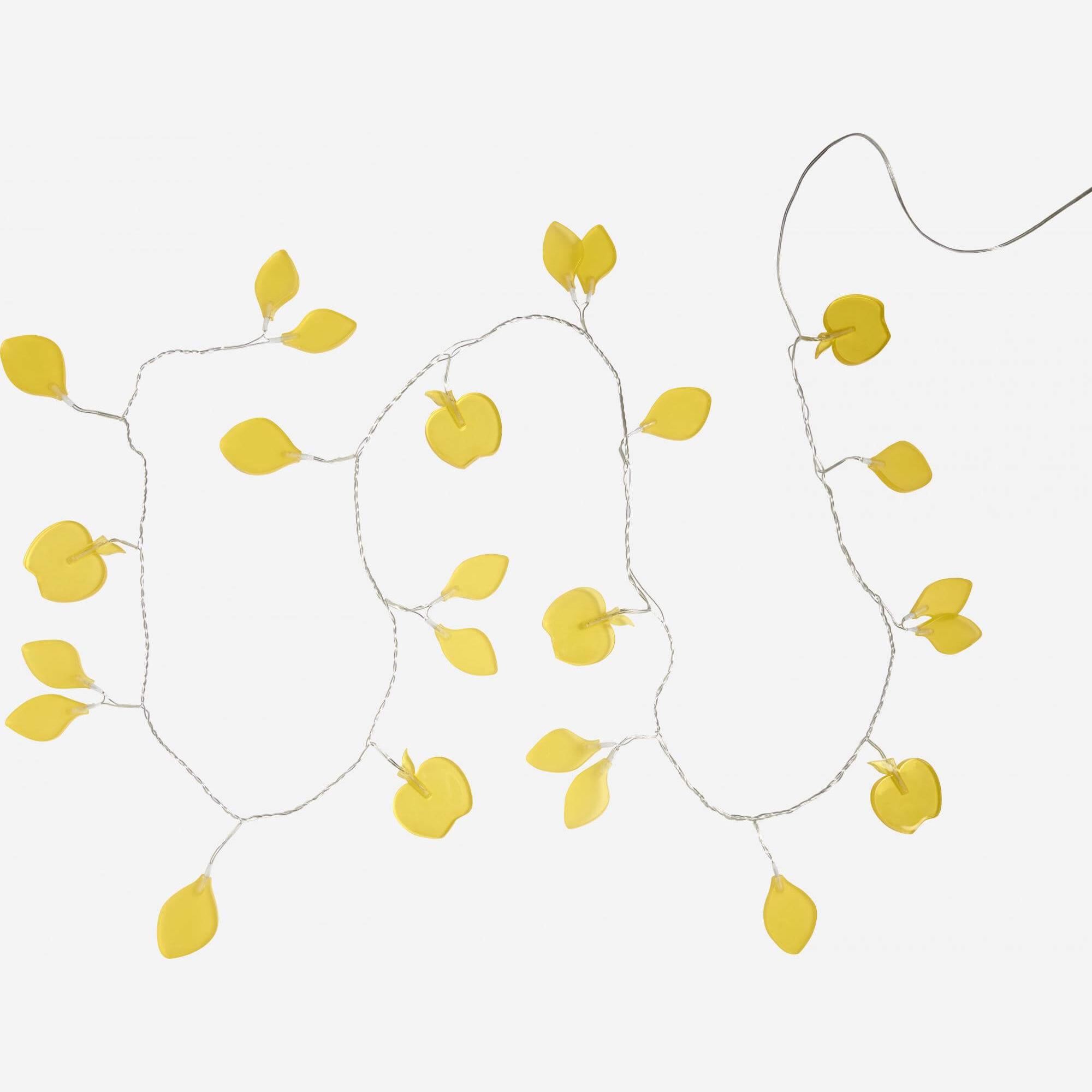 24-light fairy lights - frosted yellow apples