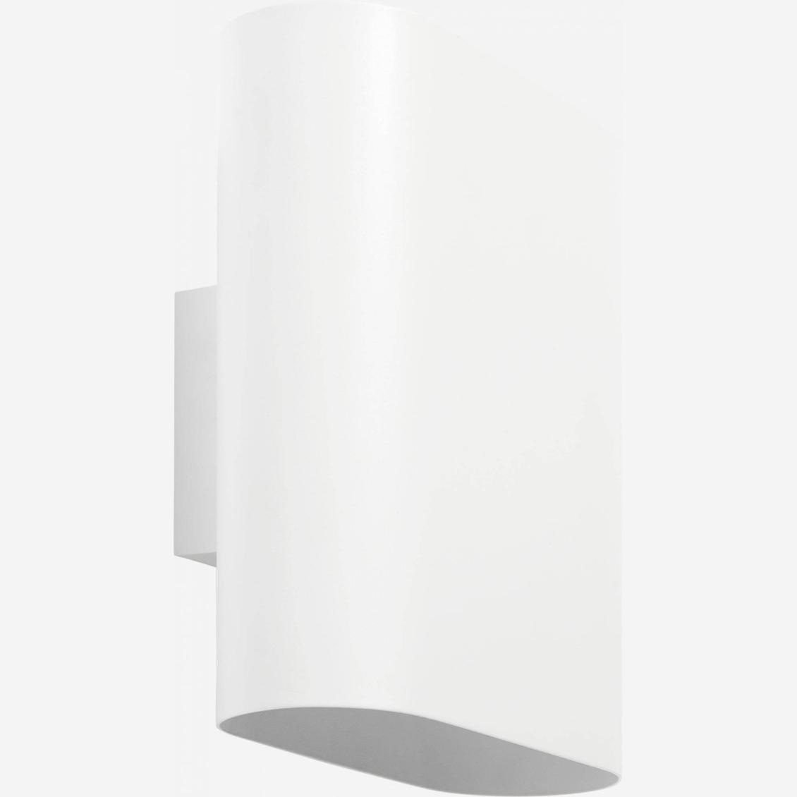 Wall light 16x9cm white matte lacquered metal