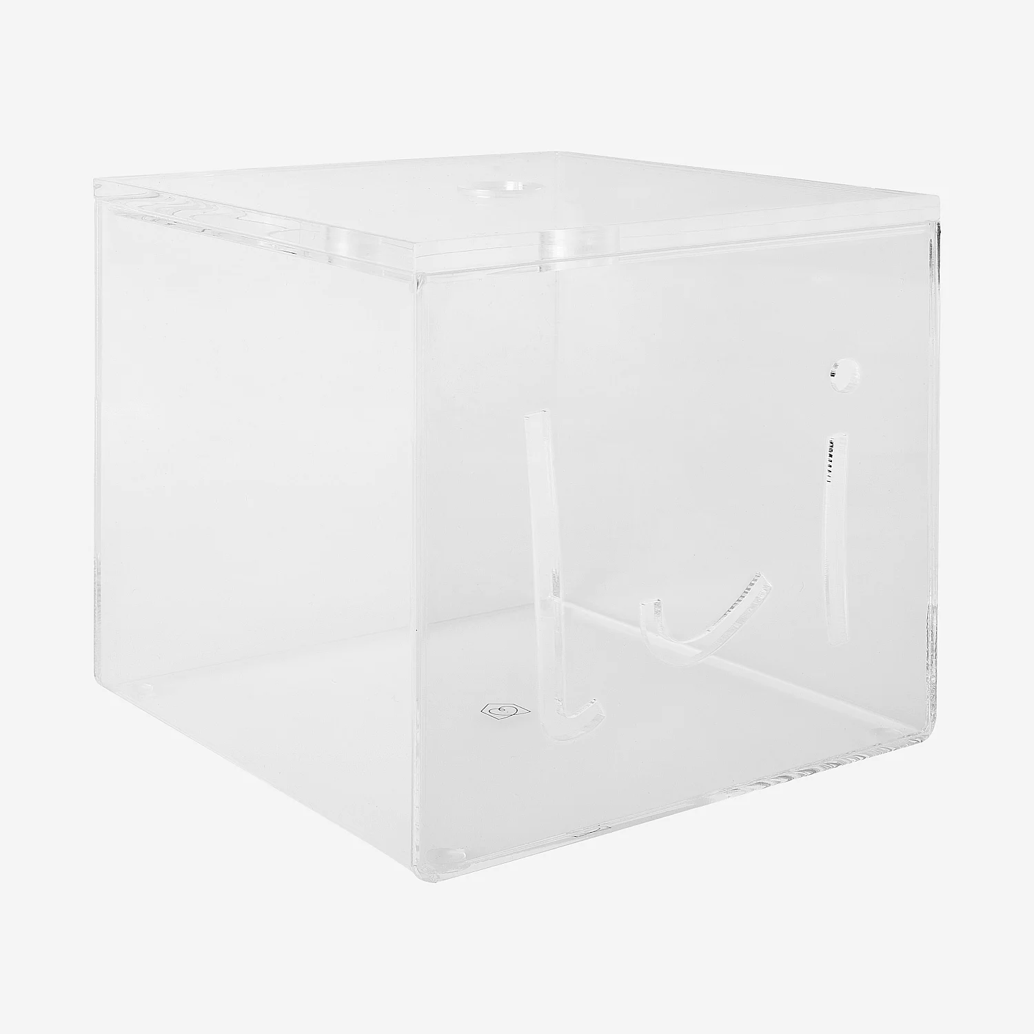 Boîte en acrylique - 14 x 14 x 12,5 cm - Transparent - 3