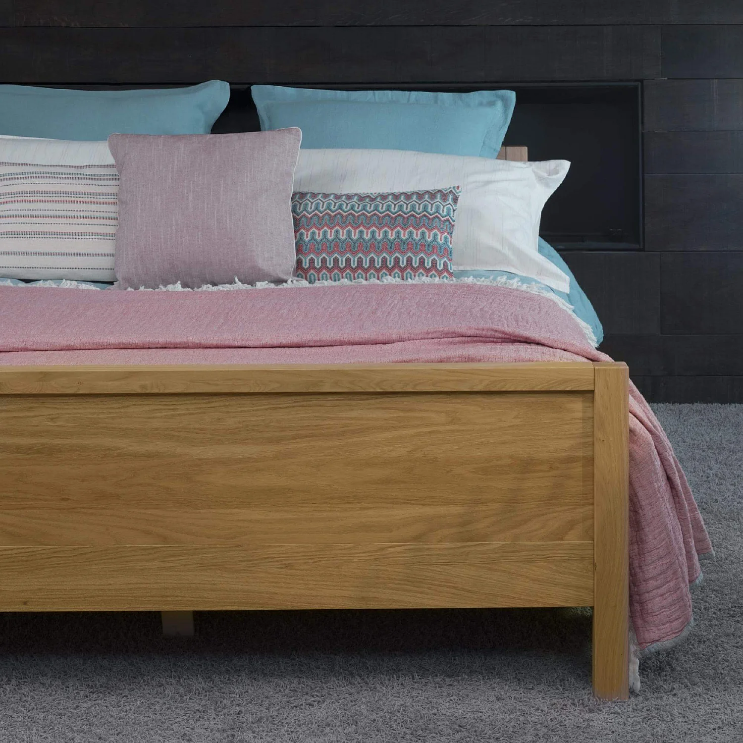 Bed 140x200 van massief eiken - 4