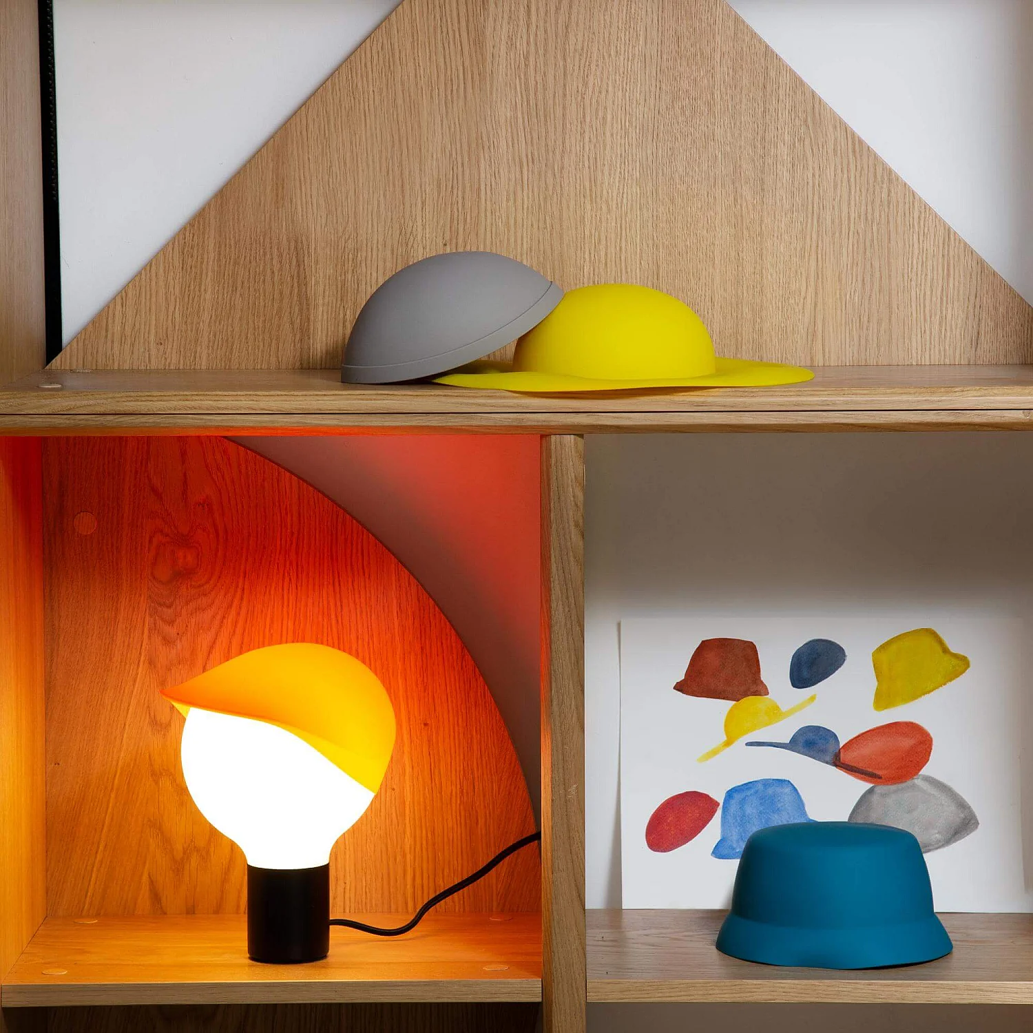 Lampe de bureau avec chapeaux en silicone - 5