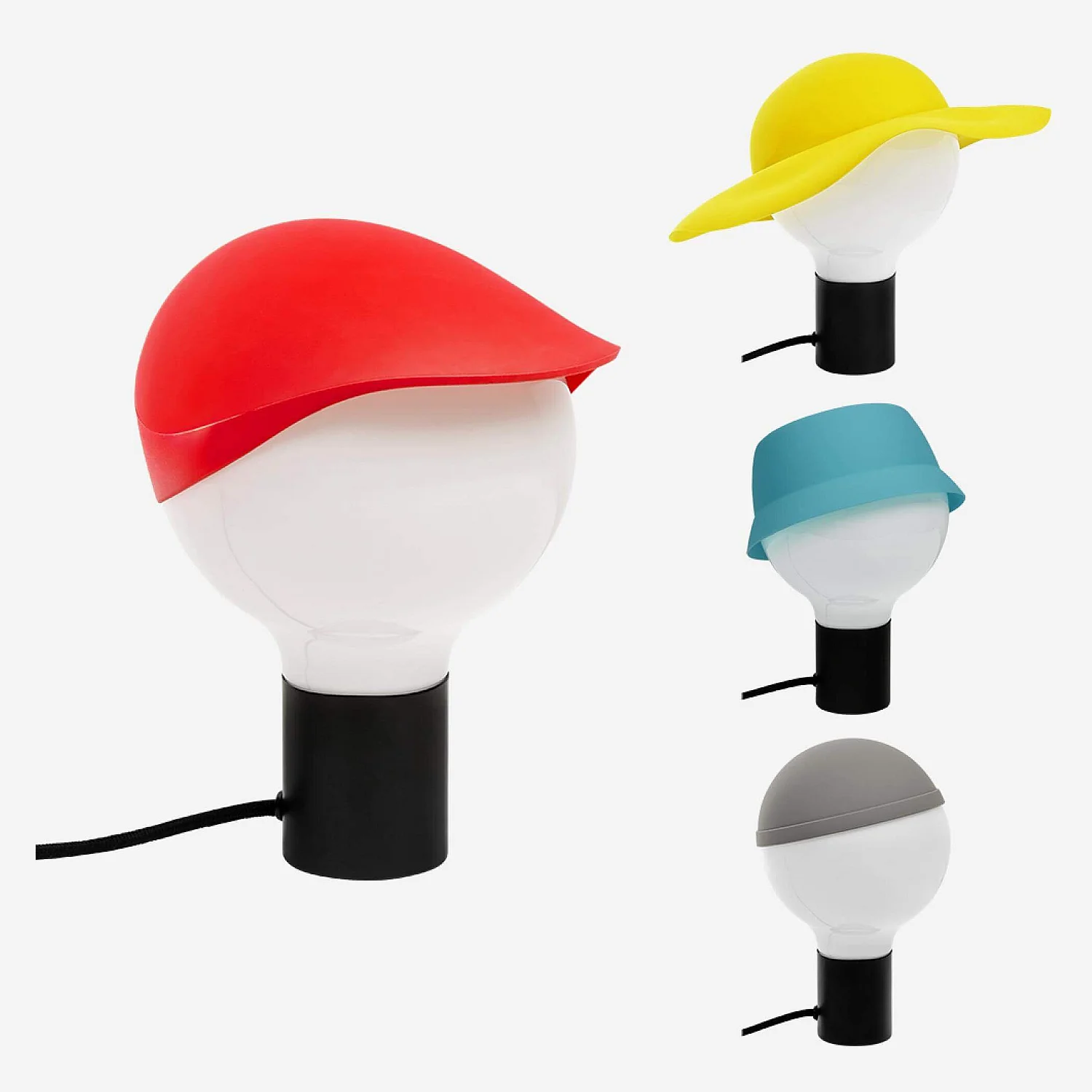 Lampe de bureau avec chapeaux en silicone - 1