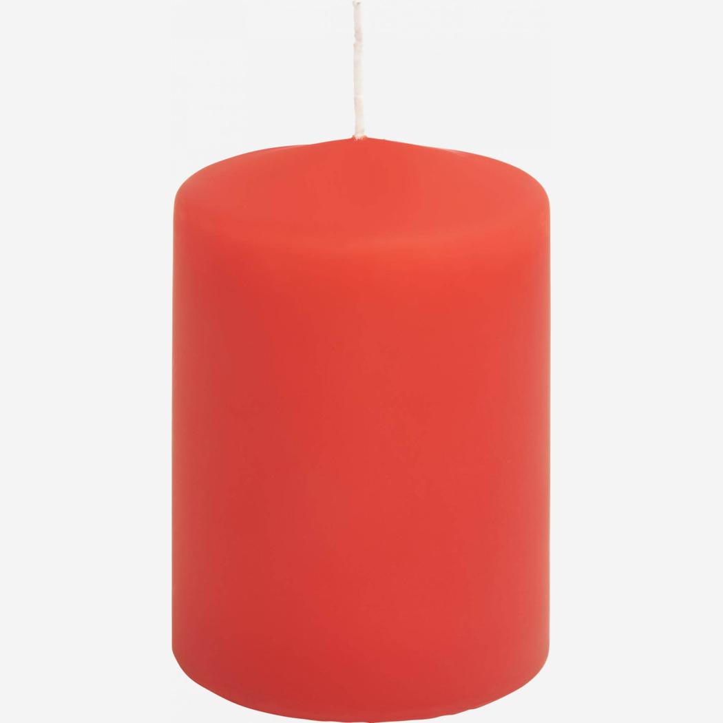 Cylindrical candle 10cm, red