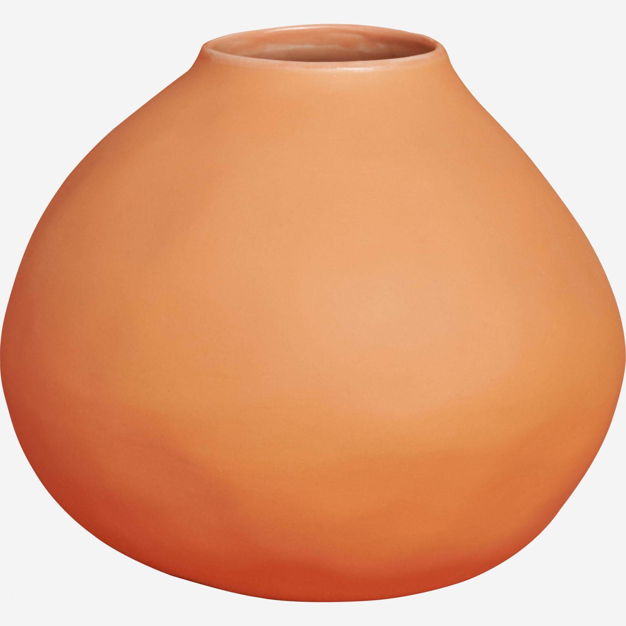 Vase aus Sandstein, 14 cm, rot