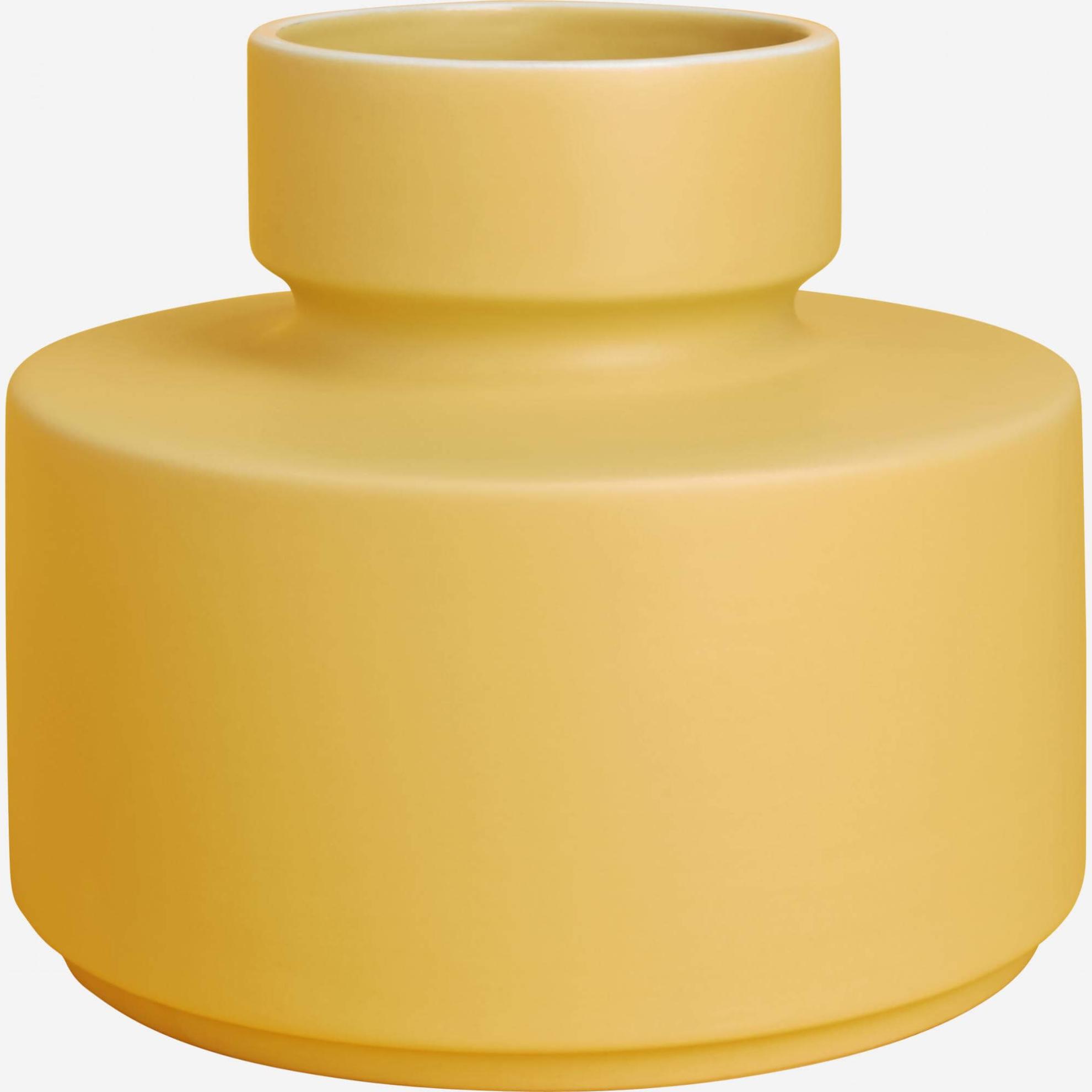 IZA/VASE CERAMIQUE 14,5CM JAUNE 