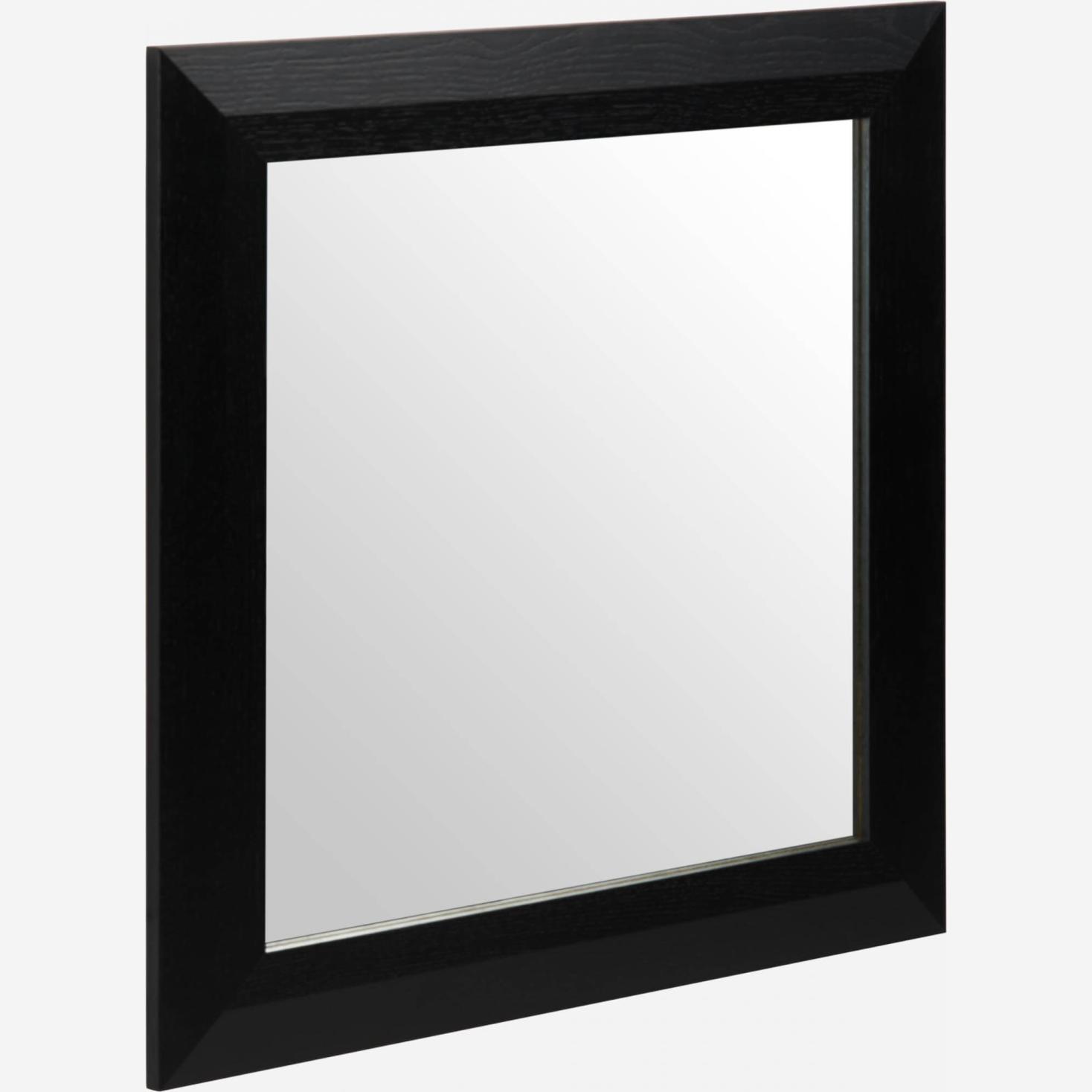 Miroir noir en chêne 62x62cm