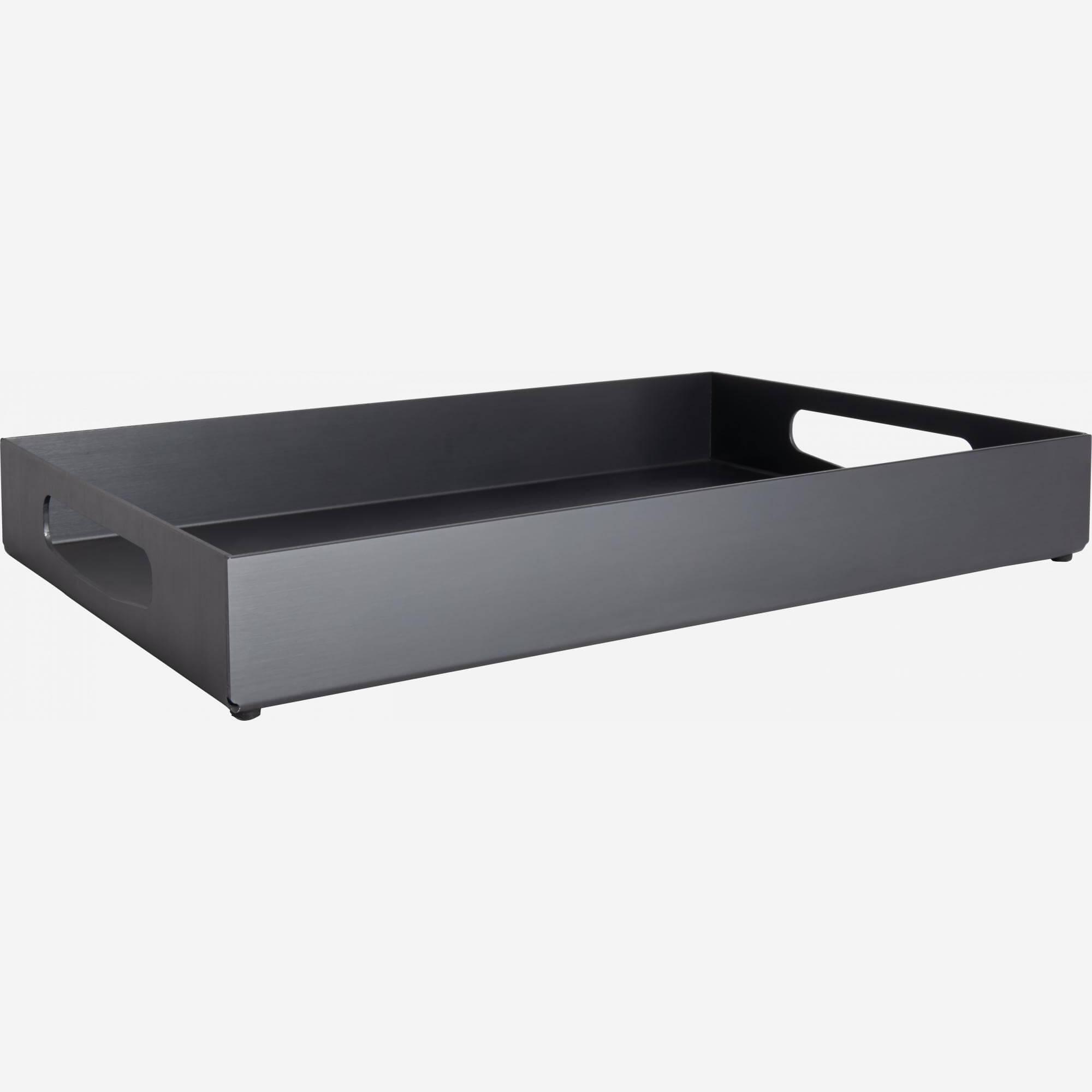 Tray in aluminium 40x25cm, black