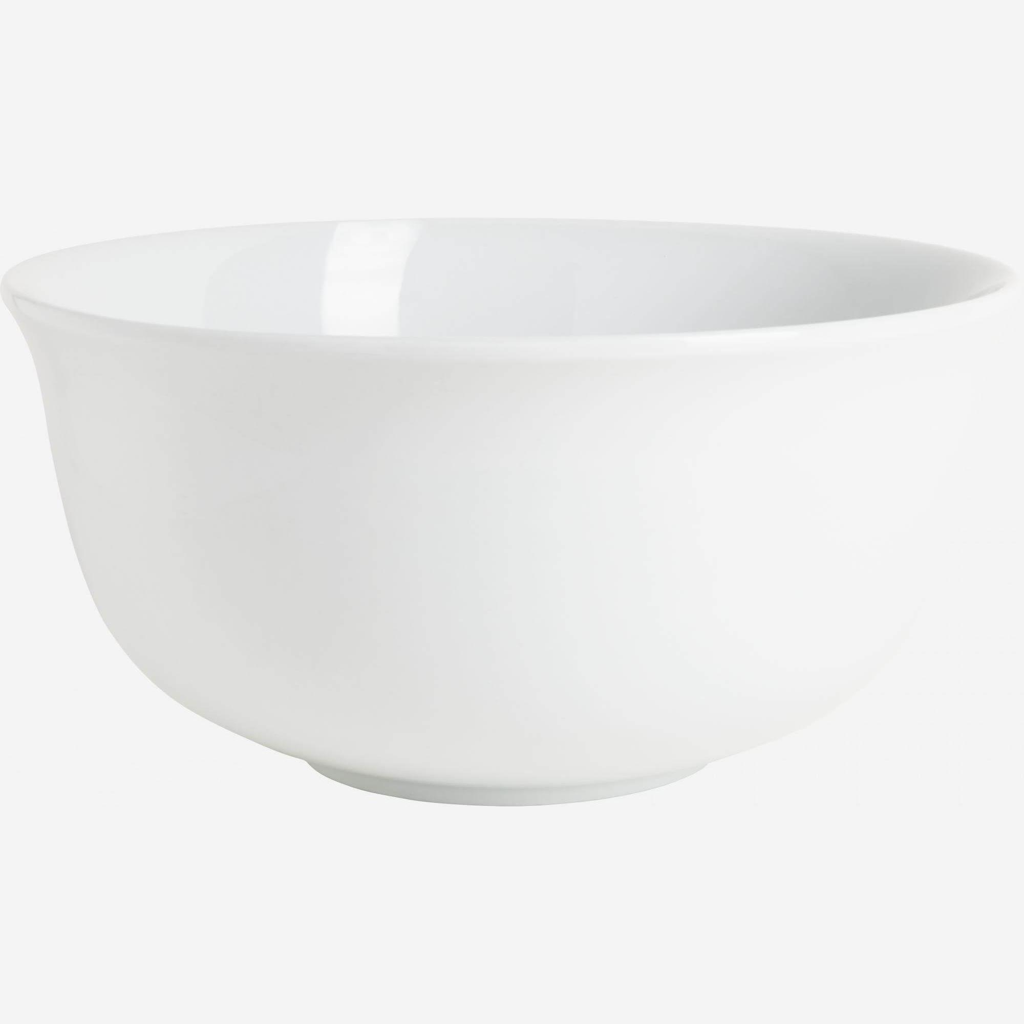 Mixing bowl in porcelain, white 18cm