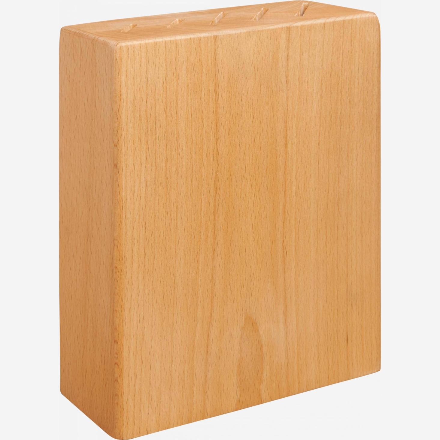 Beech knife block