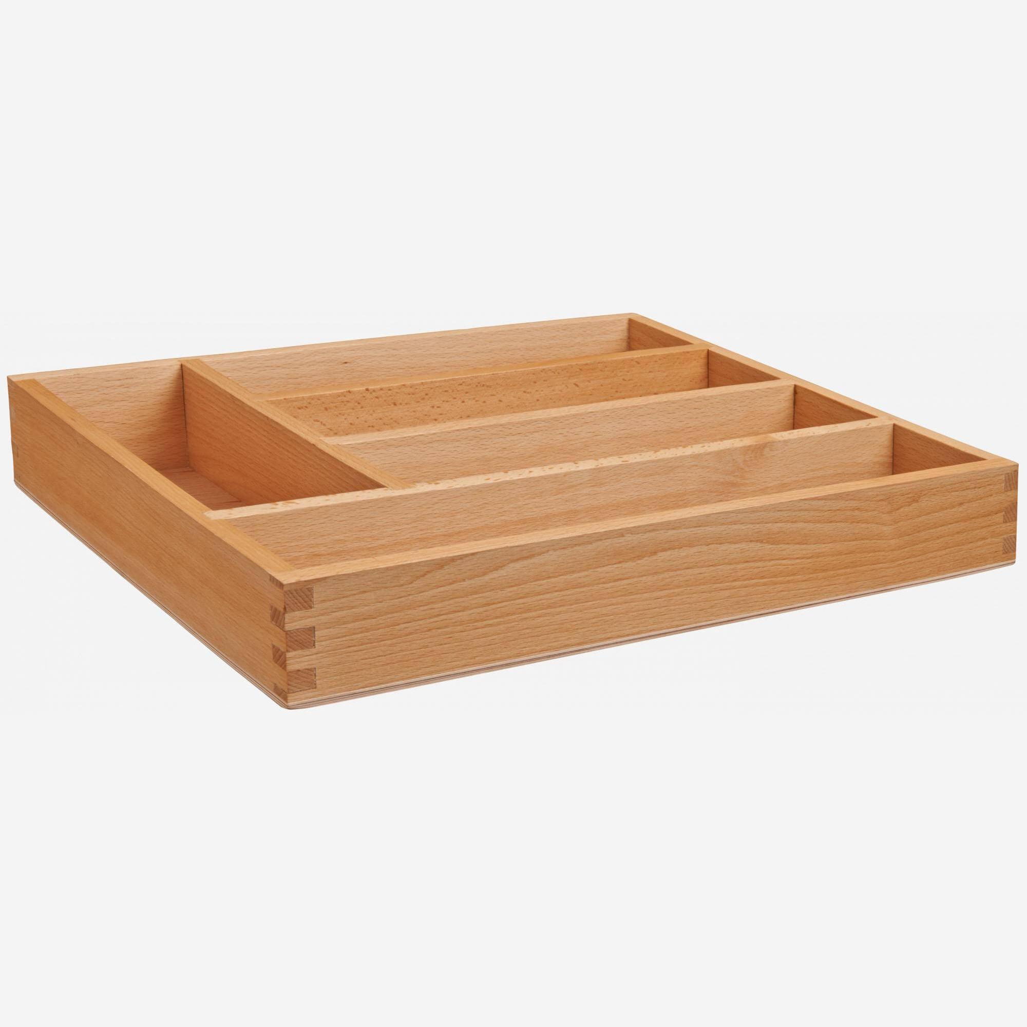 Wooden cutlery tray