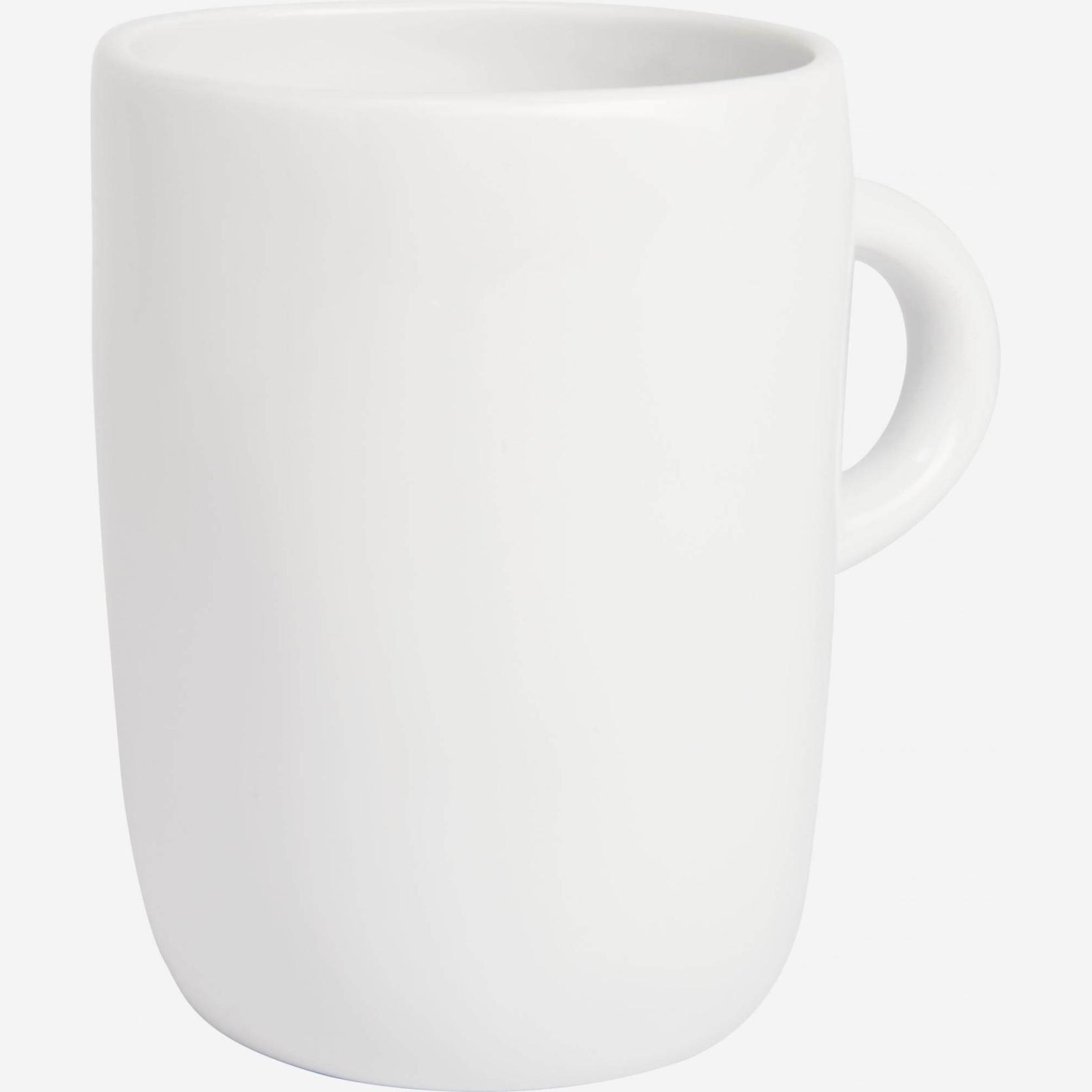 Mug in porcelain, white