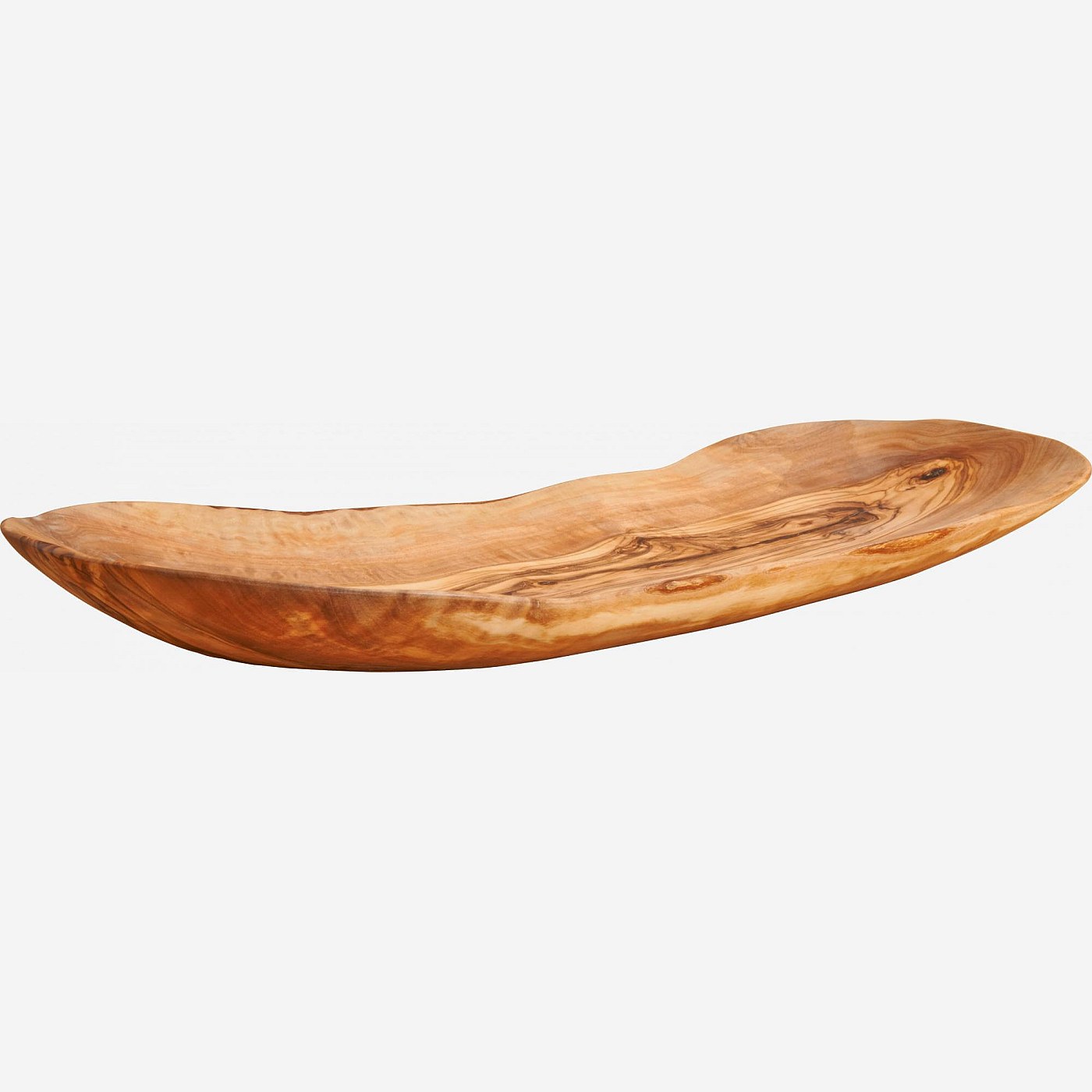 DARIDO Cajas De Madera De Olivo Natural - Hecho A Mano - 30x10 Cm - Caja Madera Ovalado Para El Hogar - Bandeja Madera Para Servir 30 x 10 - Plato Para