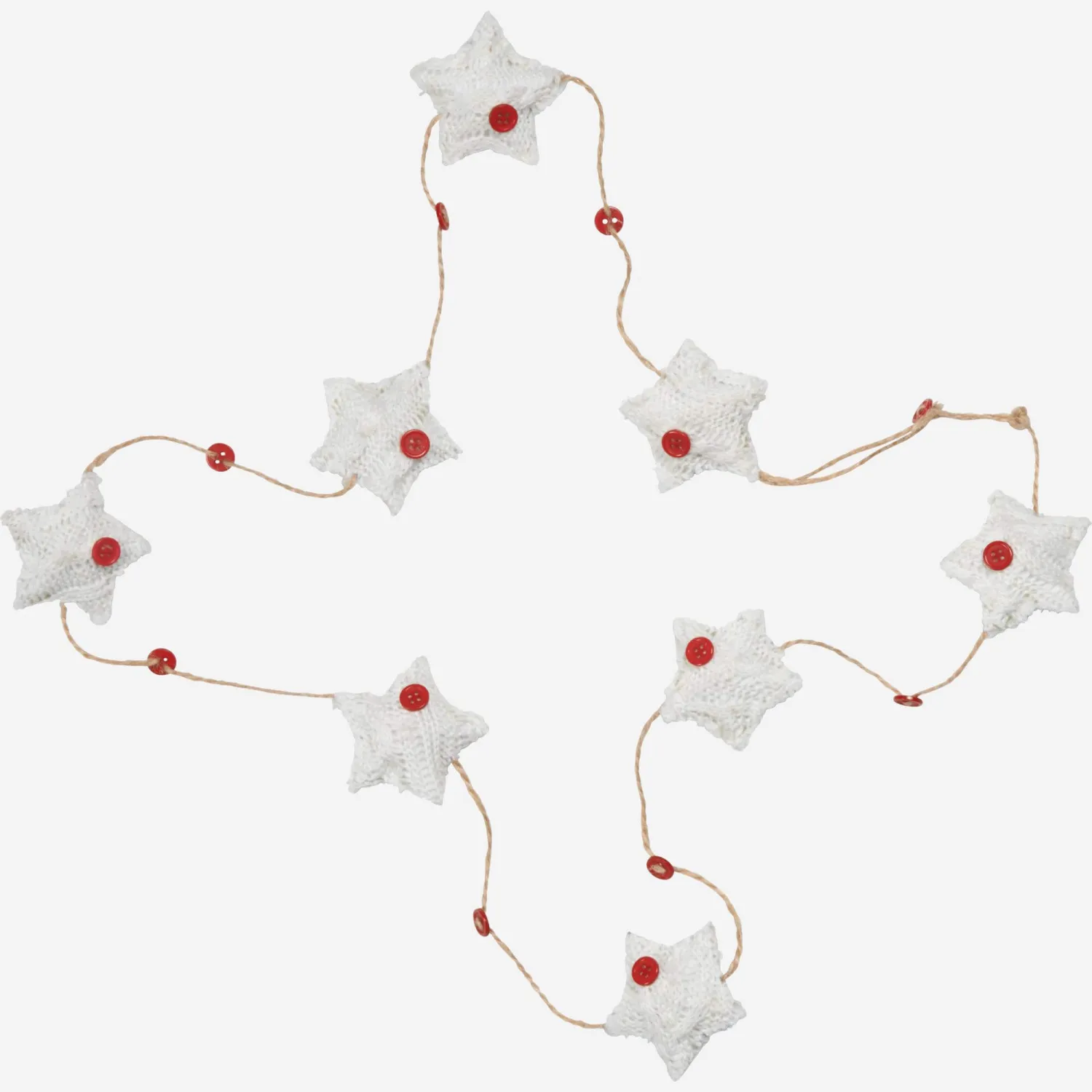 Guirlande étoiles blanche et rouge