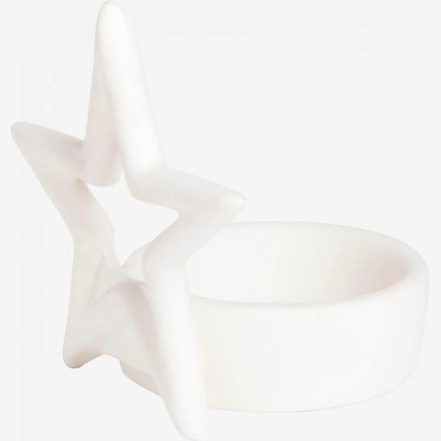 Bougeoir étoile en céramique pour bougie chauffe-plat 