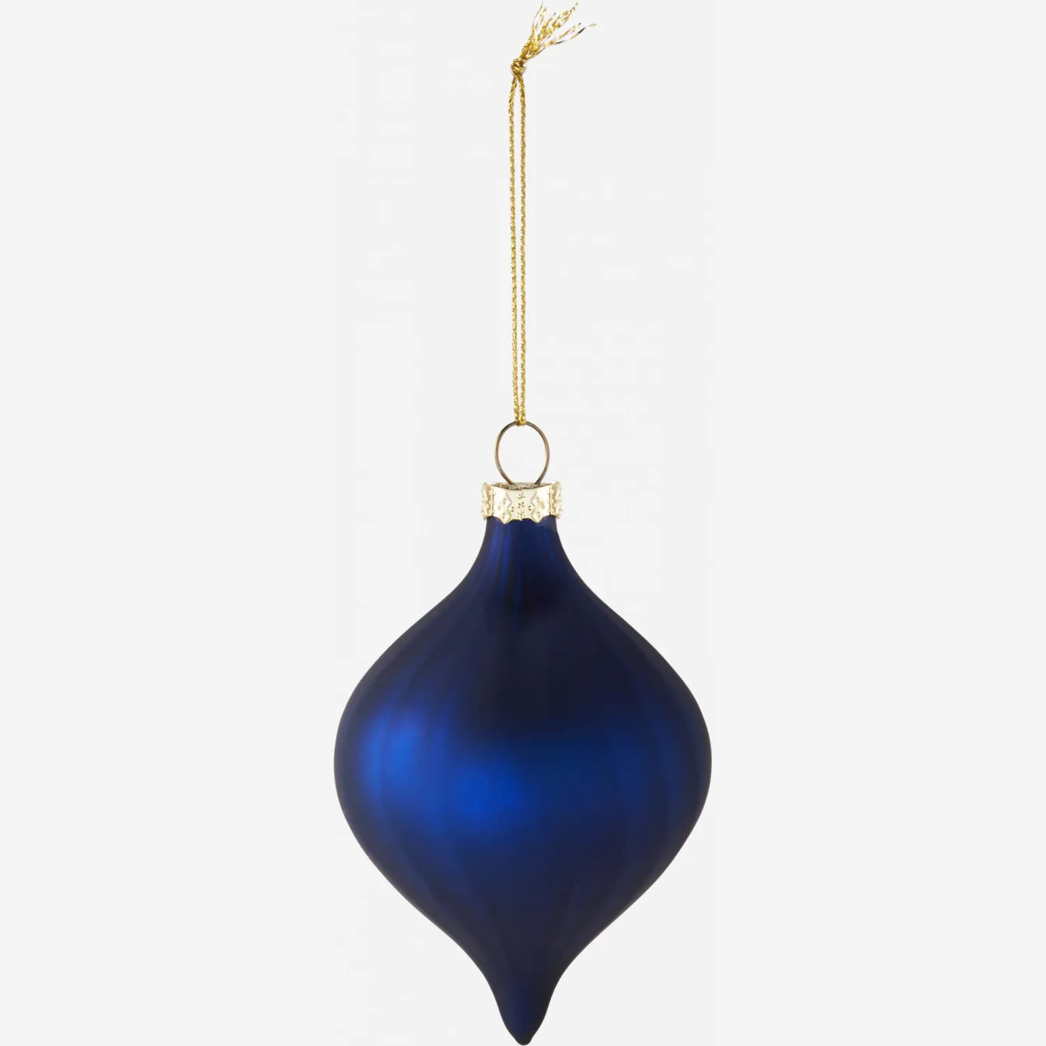 Ornement en verre bleu foncé