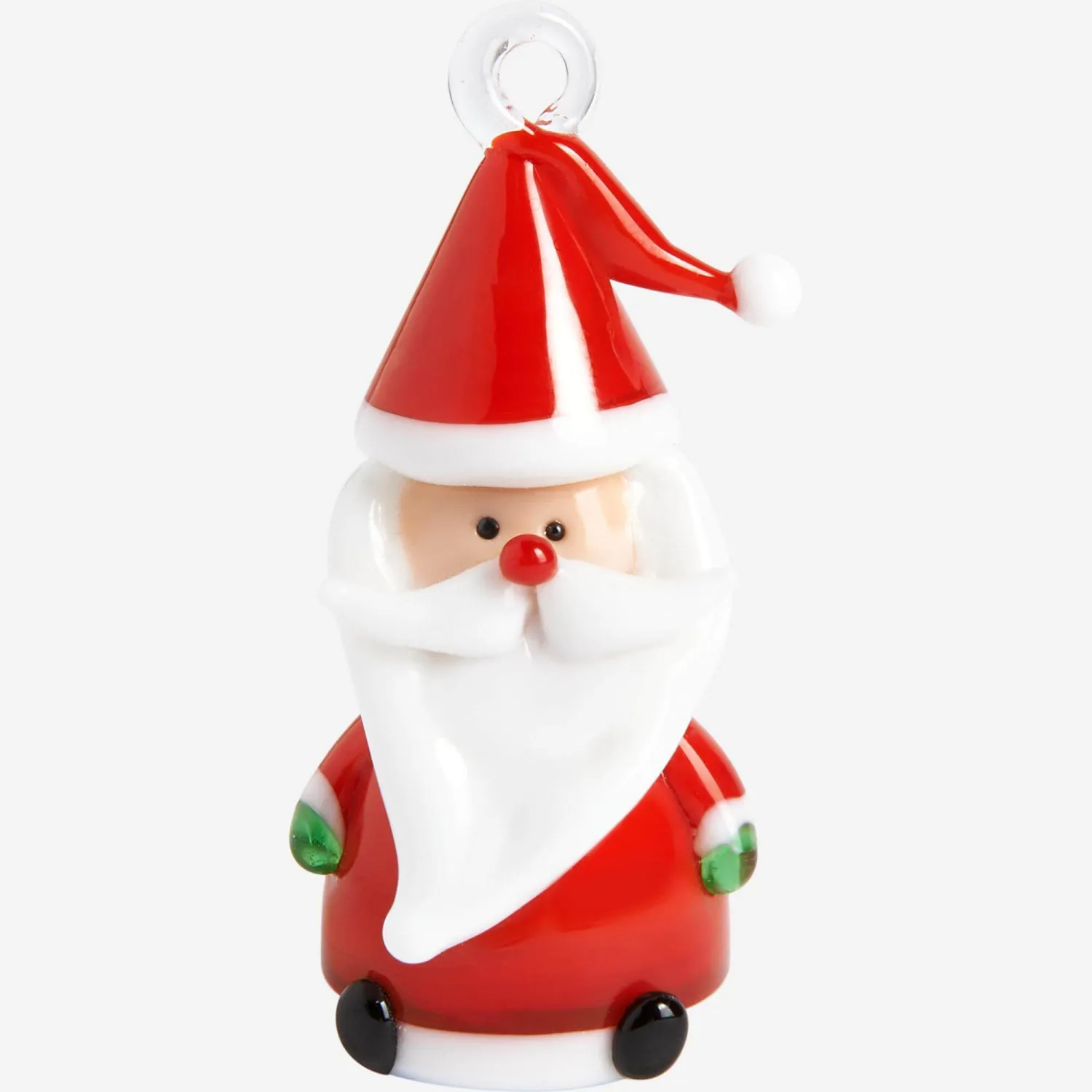 Ornamento di Babbo Natale in vetro