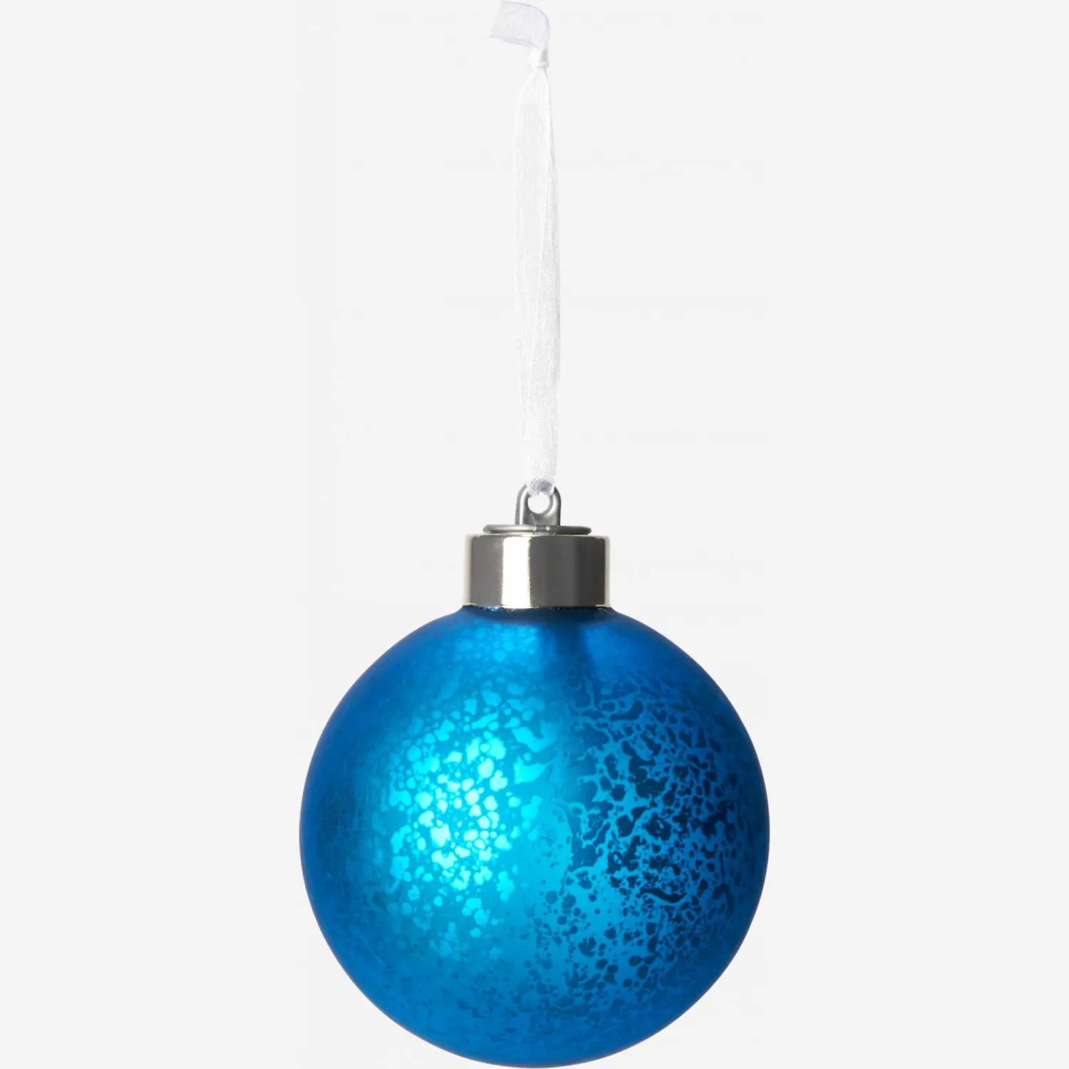 Boule en verre bleu lumineux