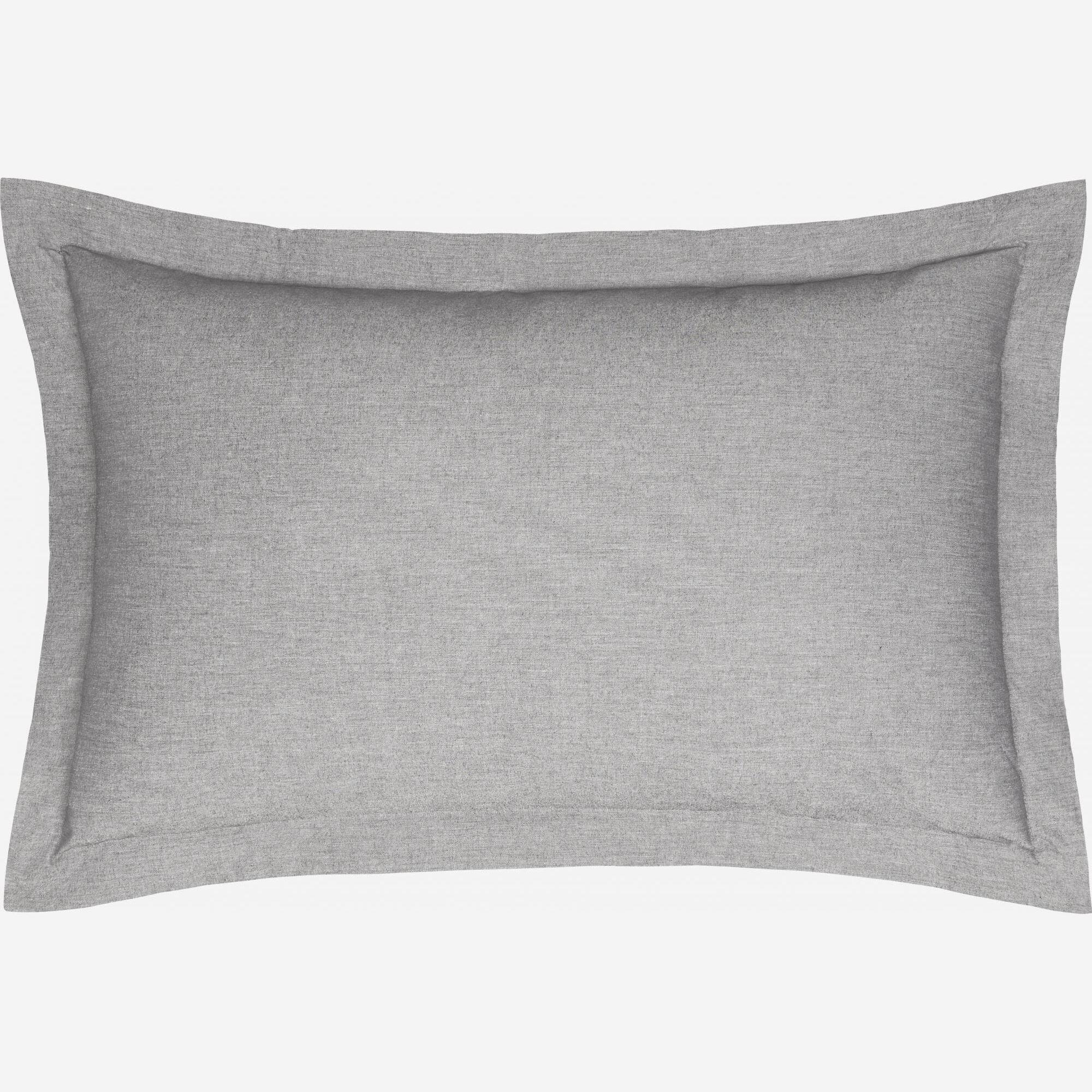 Cotton pillowcase - 50 x 80 cm - Grey