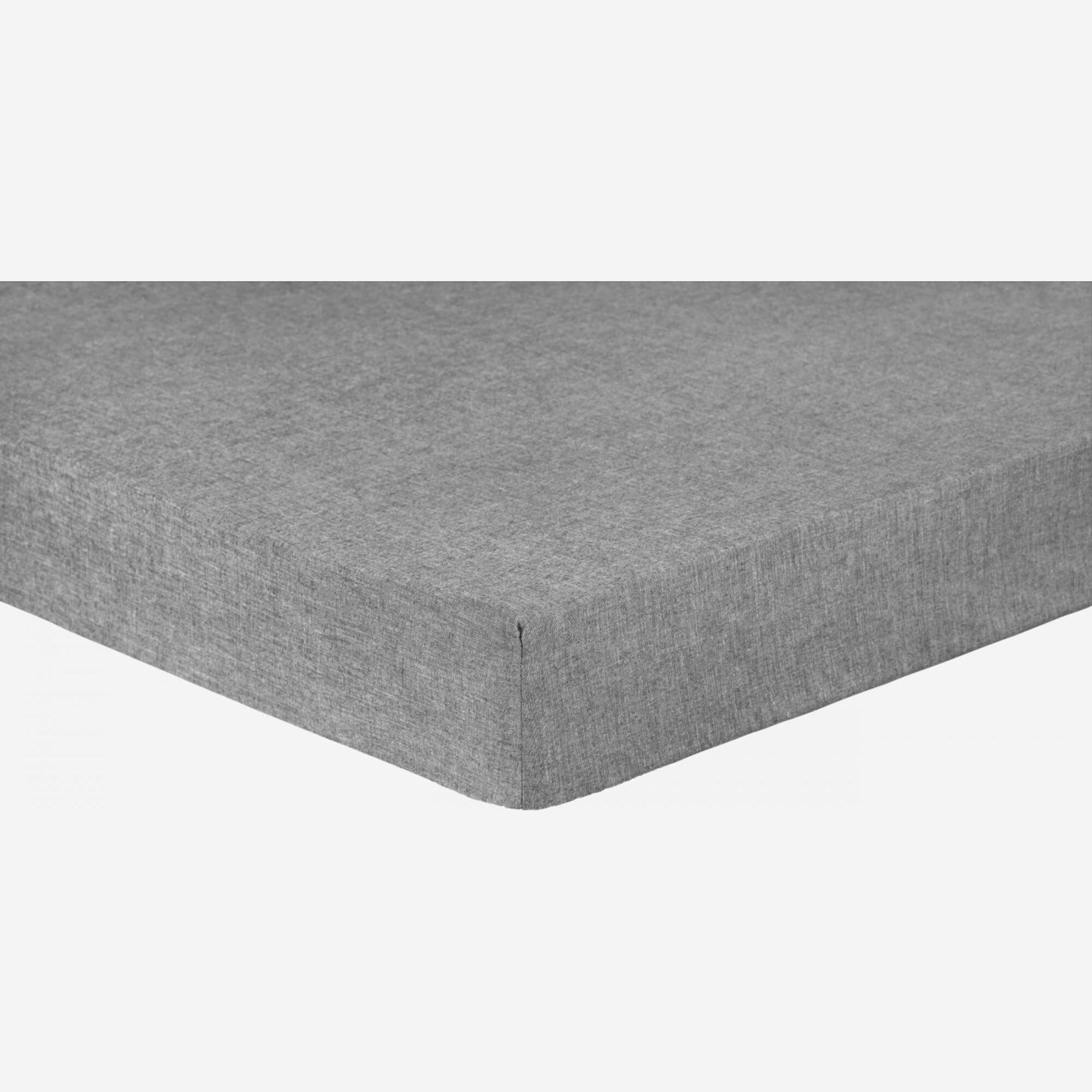 Cotton fitted sheet - 140 x 200 cm - Grey