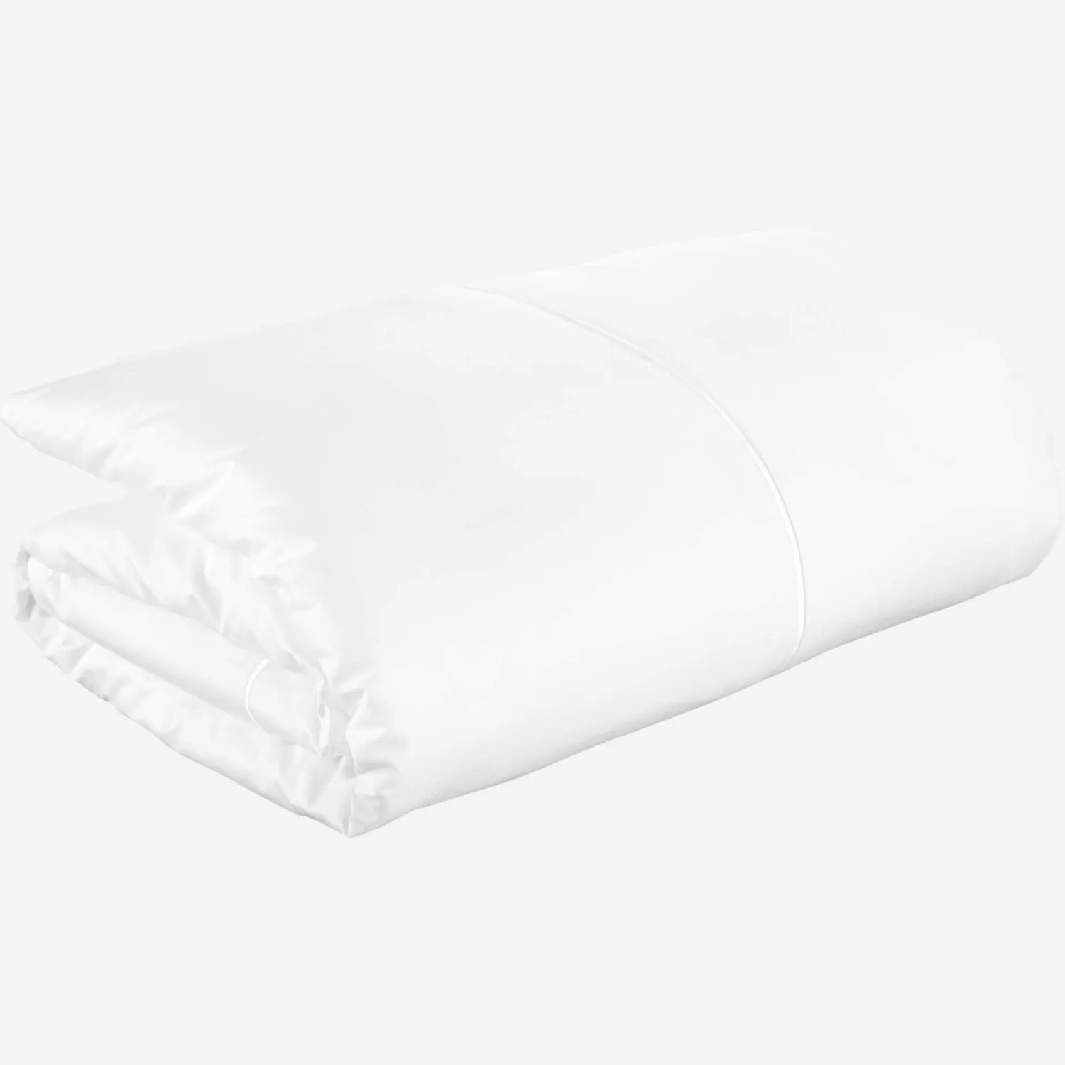 Housse de couette en satin de coton - 140 x 200 cm - Blanc