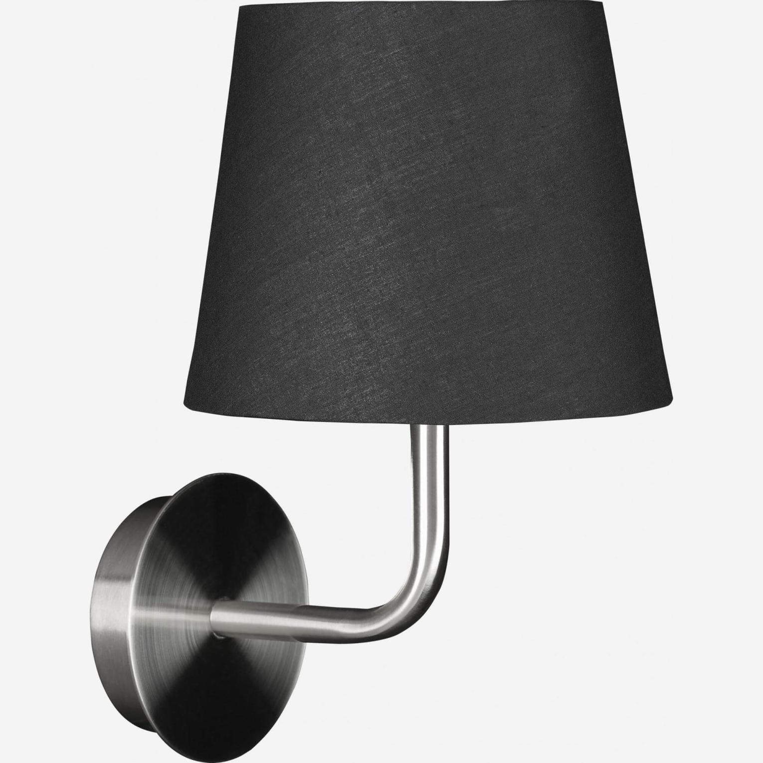 Wall lamp made of brushed metal