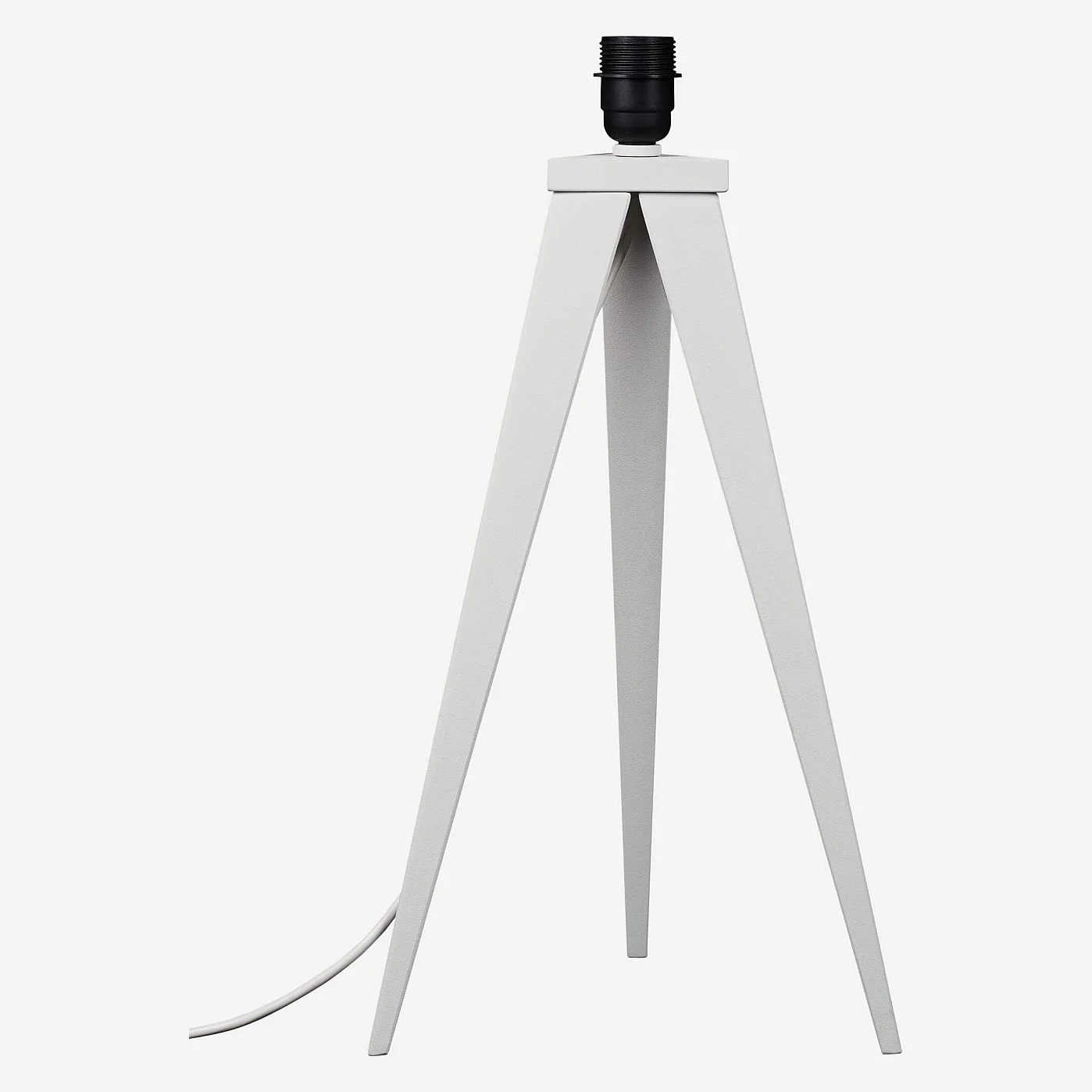 Lamp base made of metal, white - 2