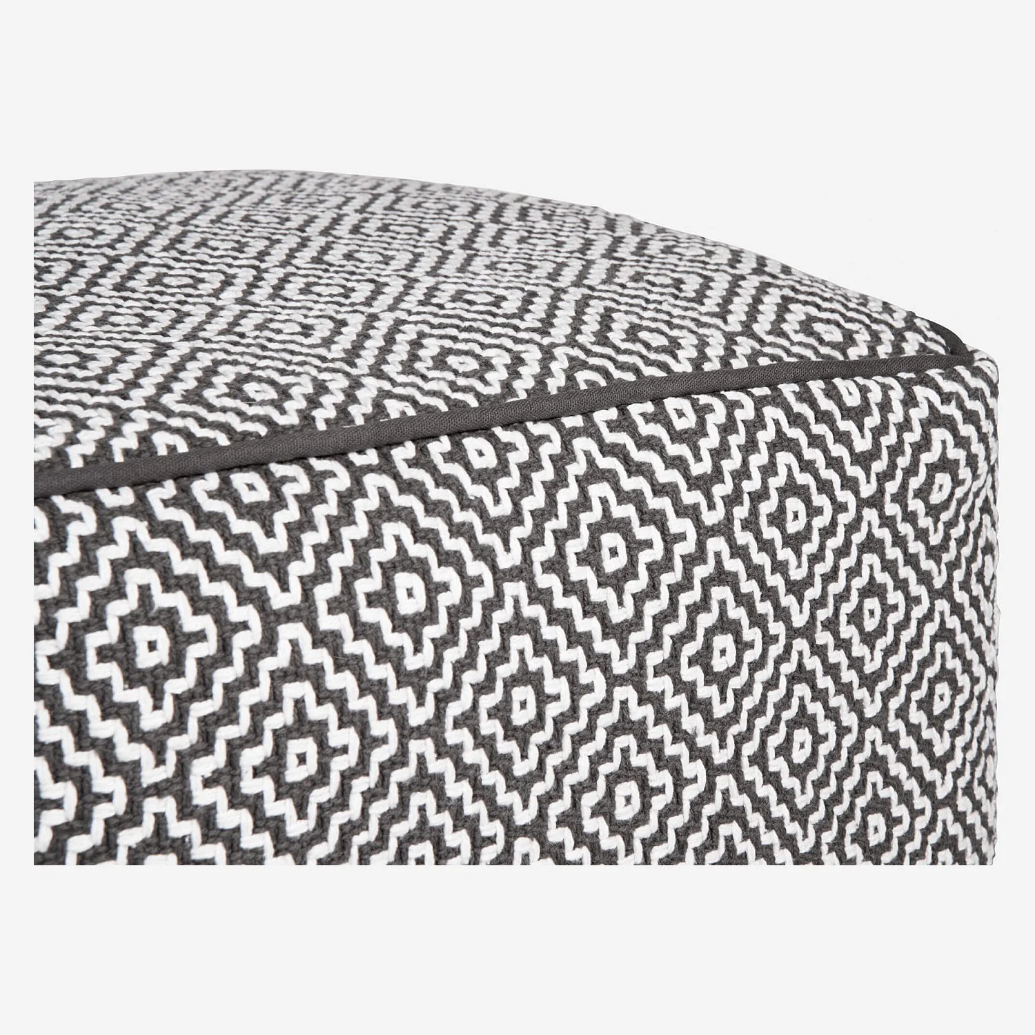 Pouf à motifs noir et blanc - 4